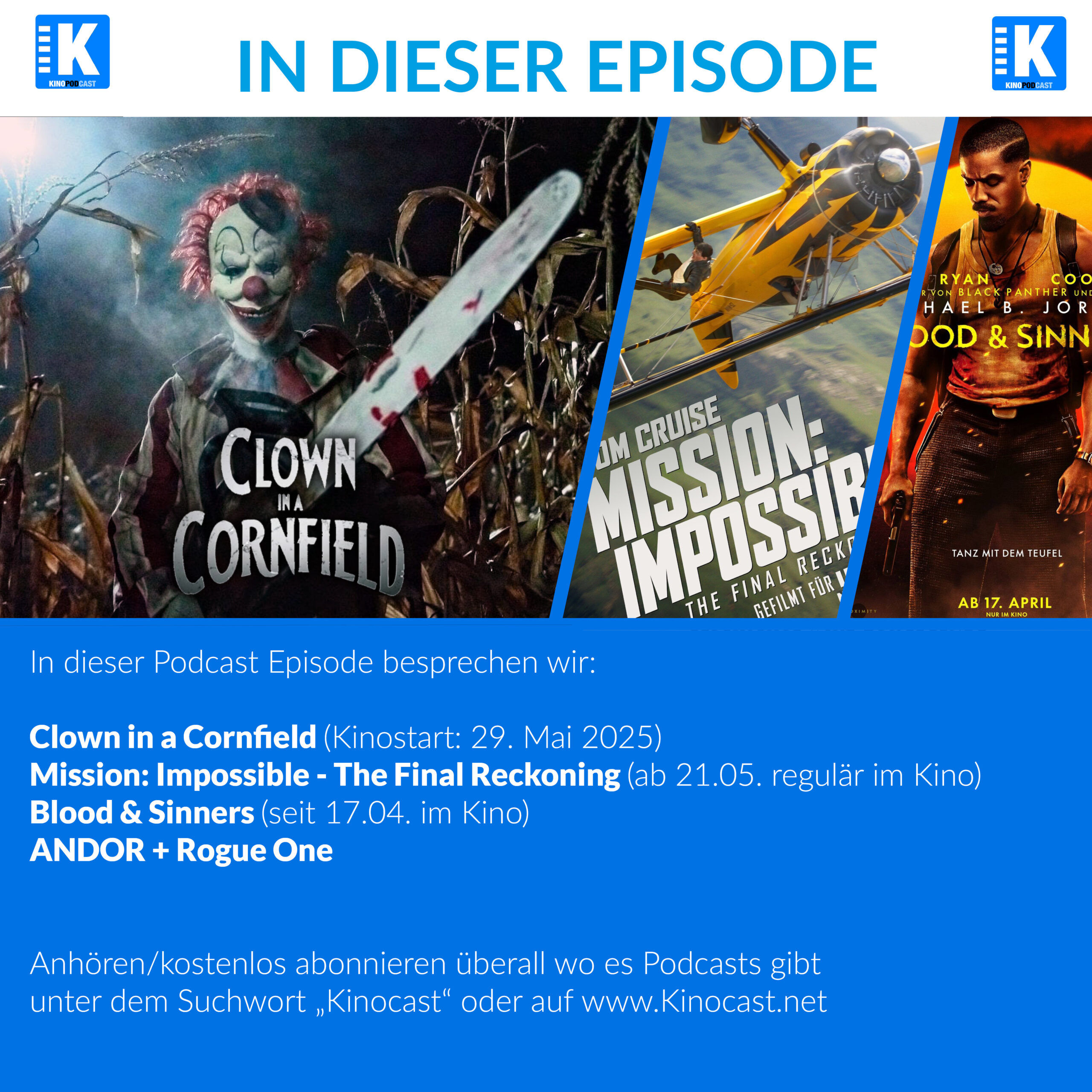 Clown in a Cornfield, Mission: Impossible - The Final Reckoning, Blood & Sinners