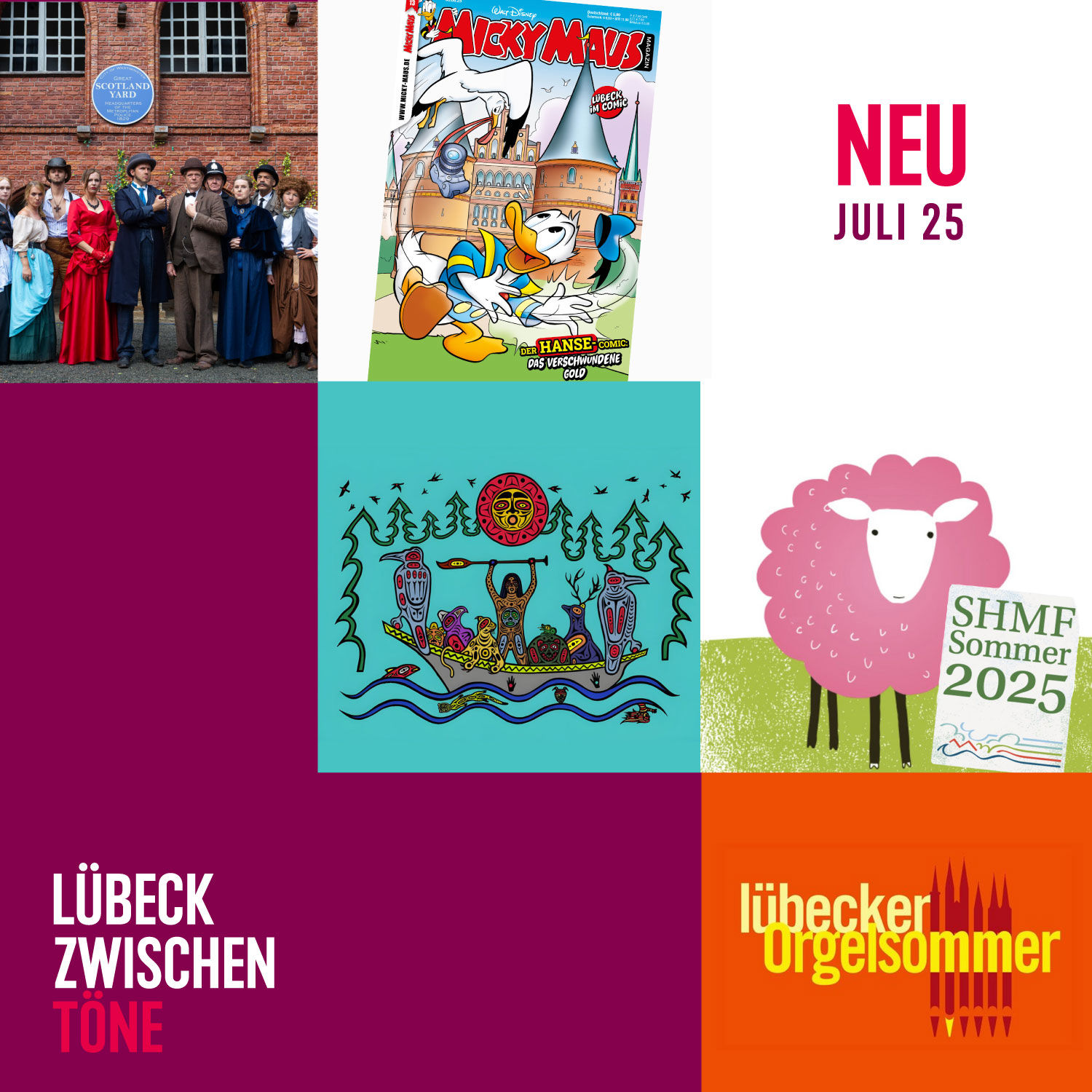 Dagobert Duck, Sherlock Holmes, Orgeln, Klassik und ein spirituelles Kanu in Lübeck