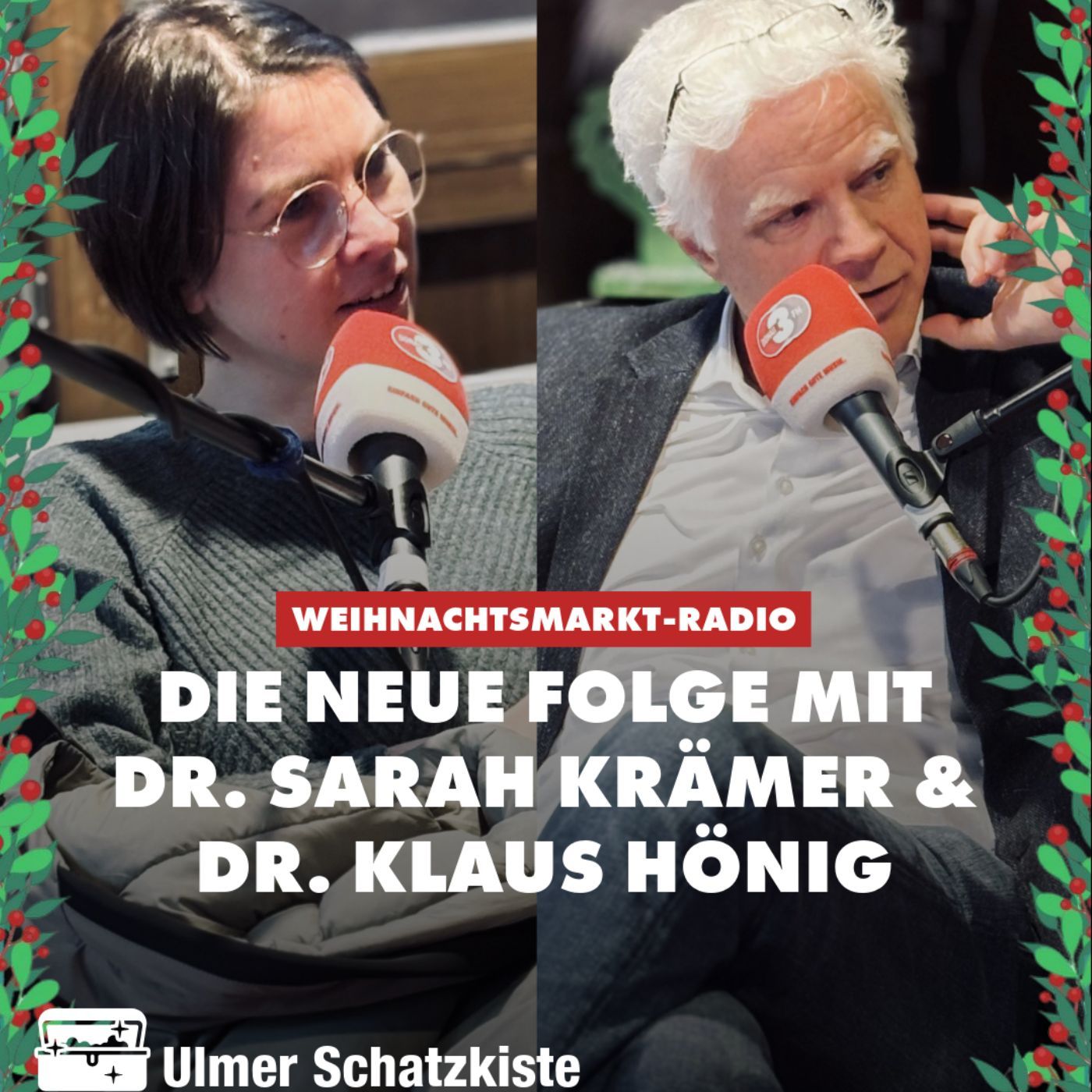 Das DONAU 3 FM Weihnachtsmarktradio mit Dr. Sarah Krämer und Dr. Klaus Hönig von der Ulmer Schatzkiste