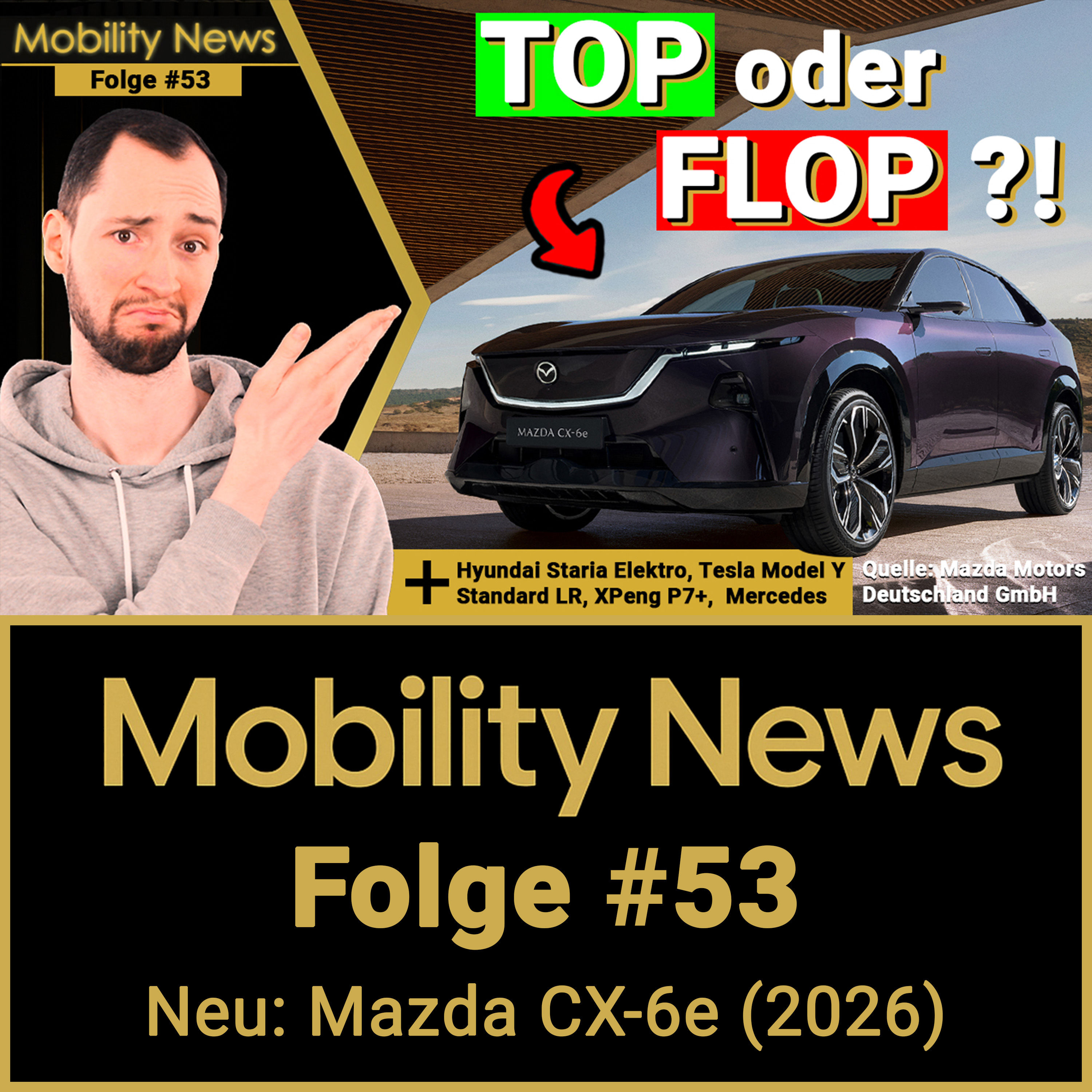 DAS Mittelklasse-SUV für 2026?! Ab 49.990 Euro + 26 Zoll Display: Mazda CX-6e | Mobility News #53