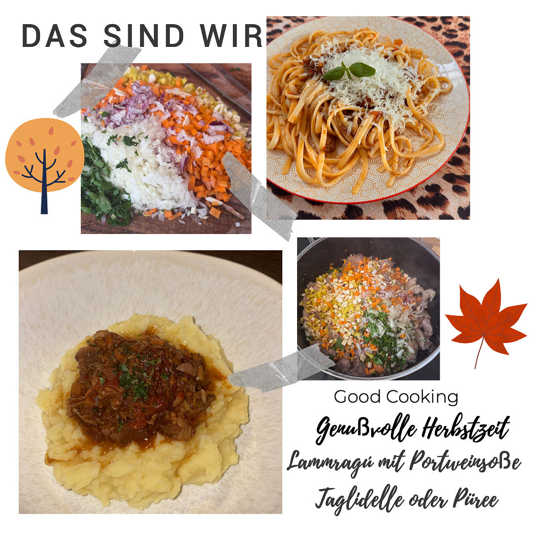 Das sind Wir - Lammragú Portweinsoße mit Linguine oder Erdäpfelpüree