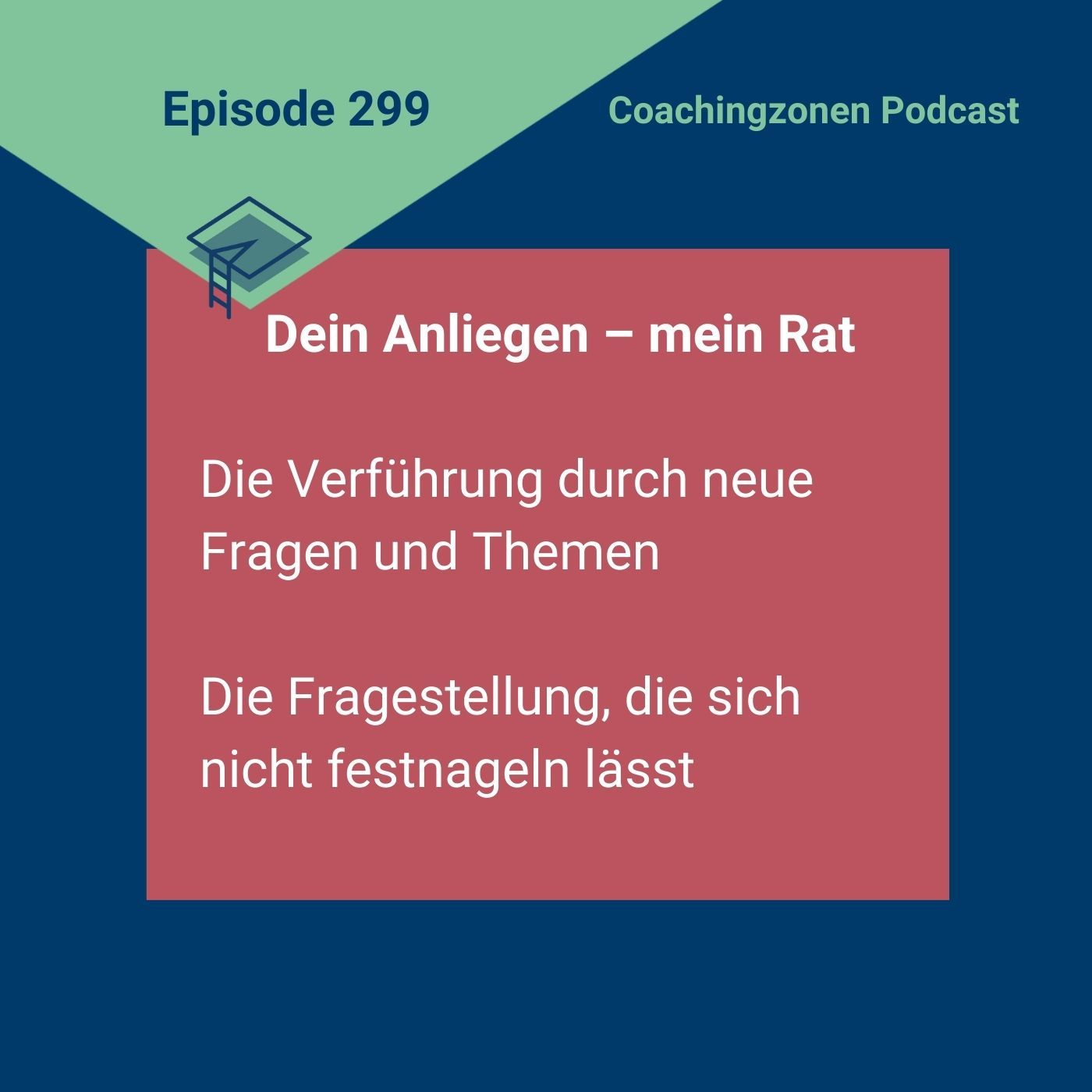 Dein Anliegen - mein Rat: Die Verführung durch neue Fragen und Themen und eine Fragestellung, die sich nicht festnag