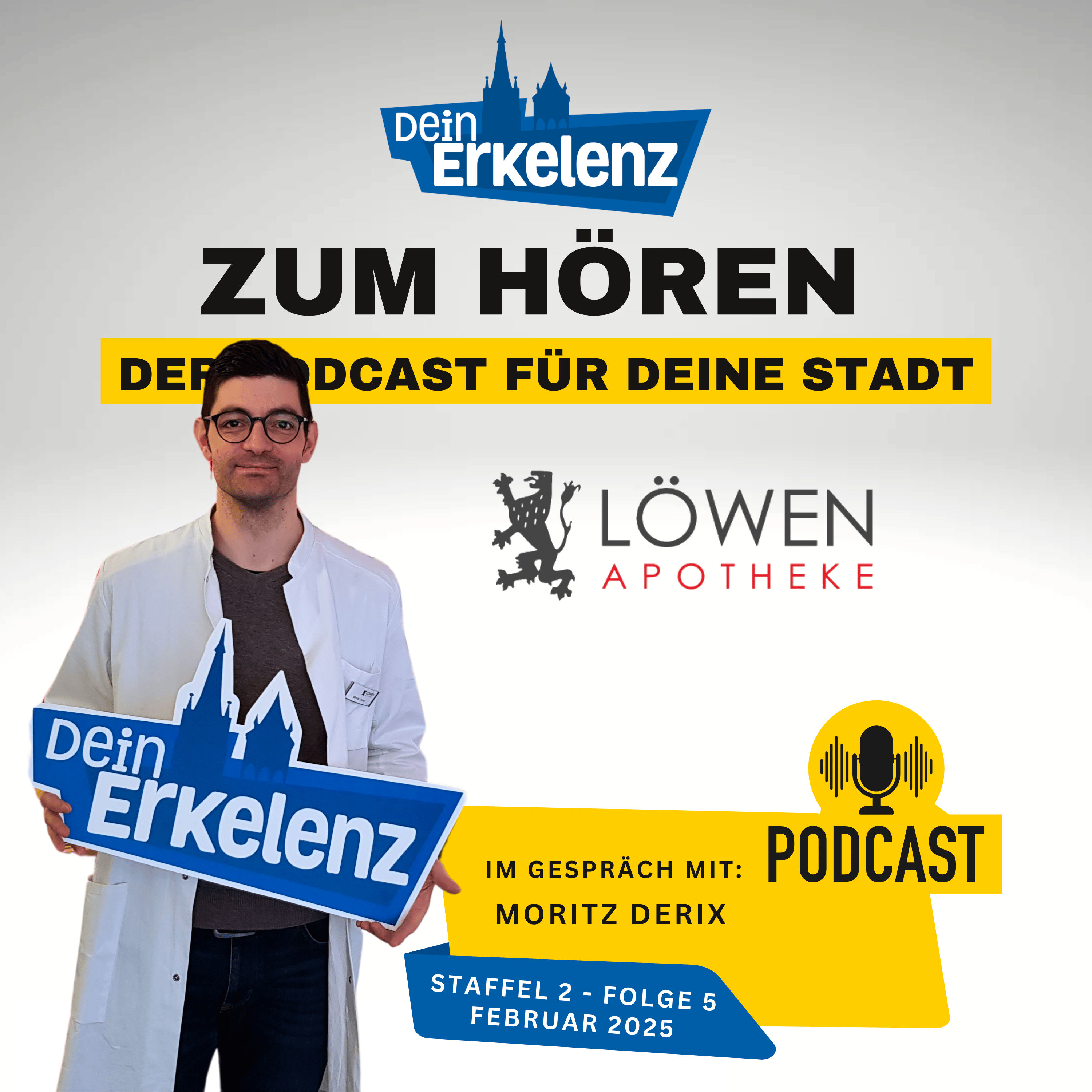 Dein Erkelenz zum Hören 2/25 – über coole Partys und denkwürdige Konzerte, ein humorvolles Verwirrspiel und den König der Tiere am Marktplatz