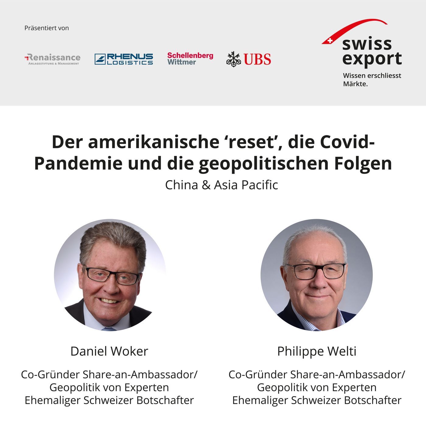Der Grossraum Asien-Pazifik: Der amerikanische «reset» und Covid-19 – Szenarien und geopolitische Folgen für die internationale Wirtschaft