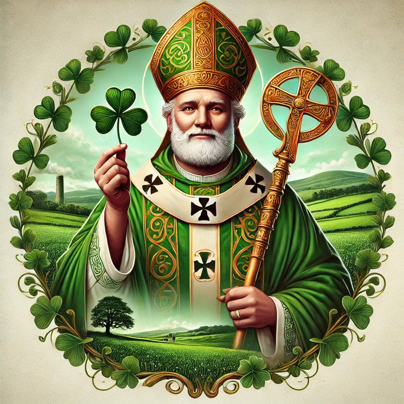Der Heilige Patrick und sein Kleeblatt