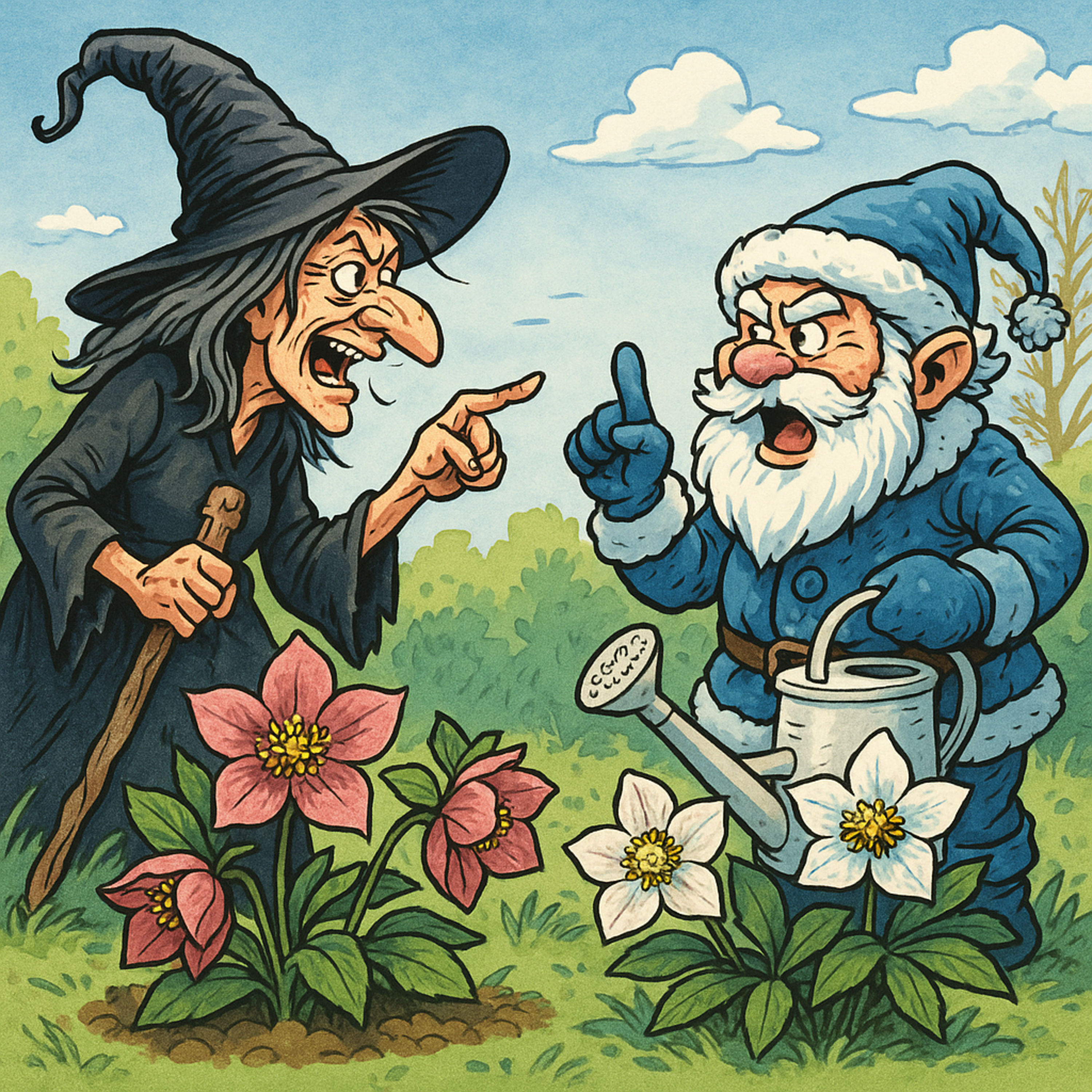 Der Igel auf der Platte-Schneerosen