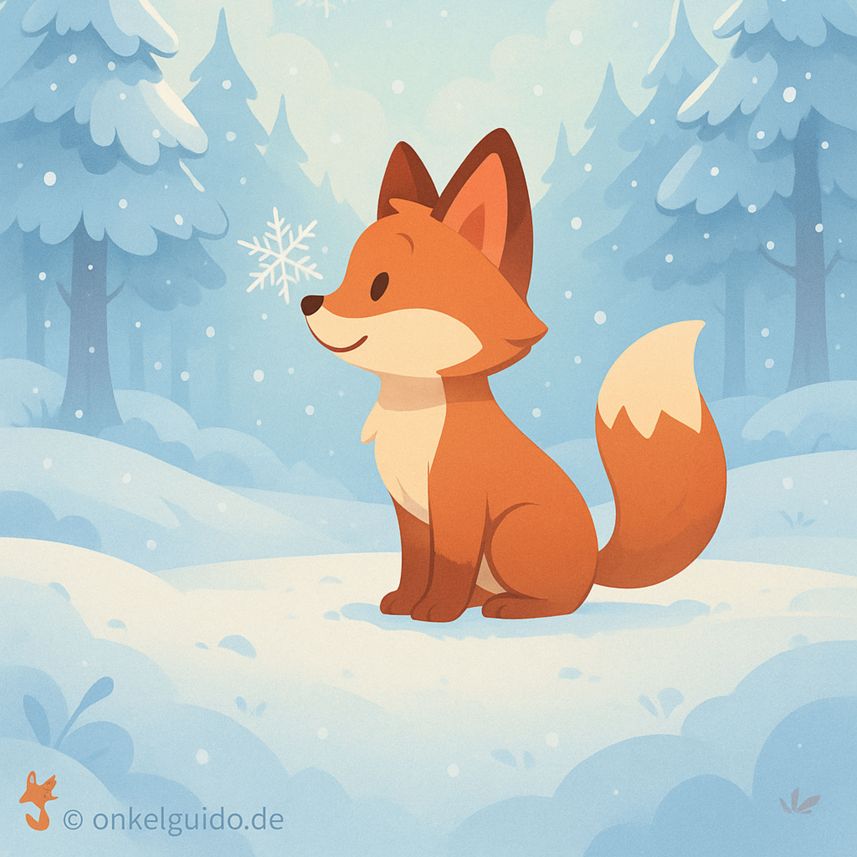 Der kleine Fuchs & das erste Schneeflockenwunder | „Gute Nacht“-Geschichte”