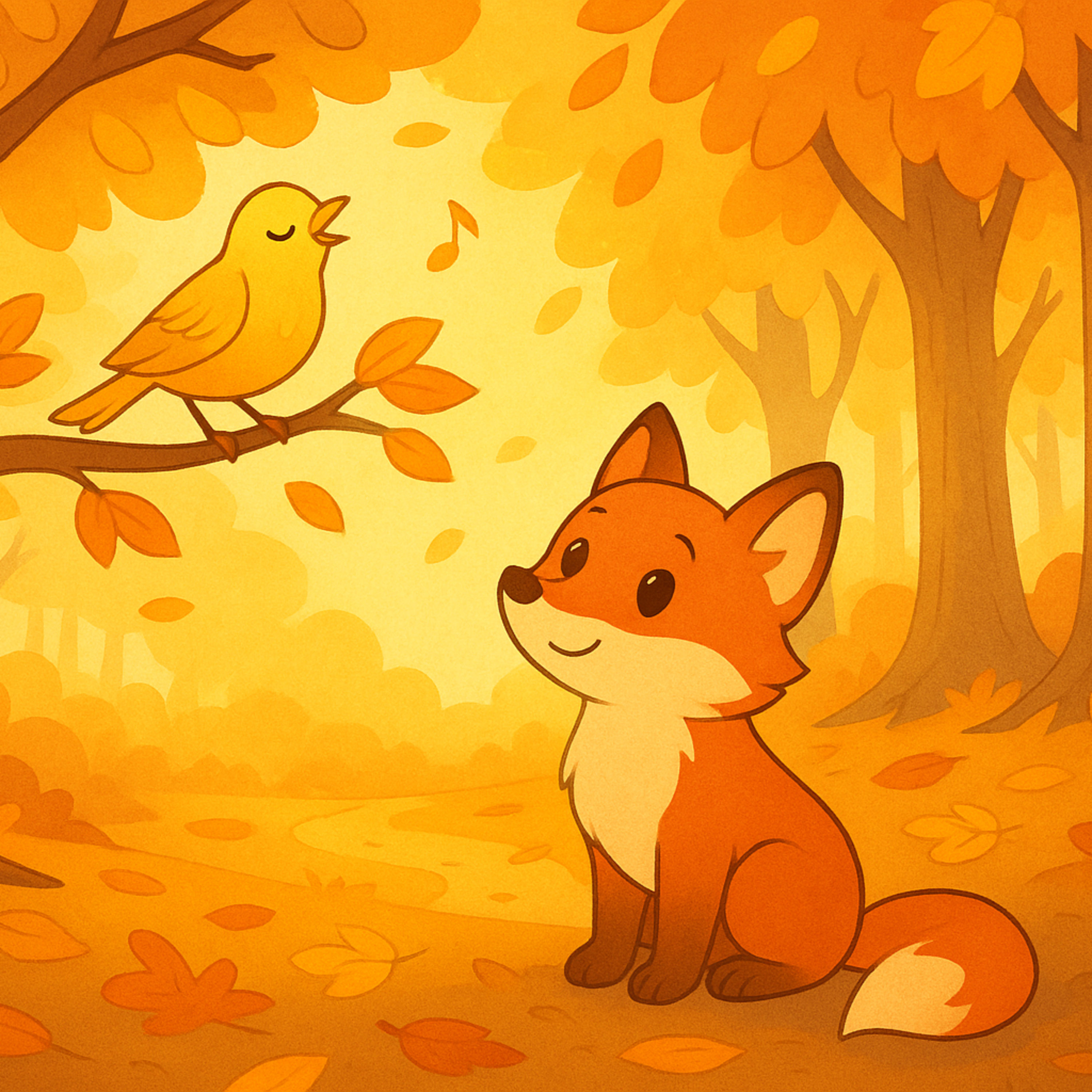 Der kleine Fuchs & das Lied des Herbstwaldes | „Gute Nacht“-Geschichte