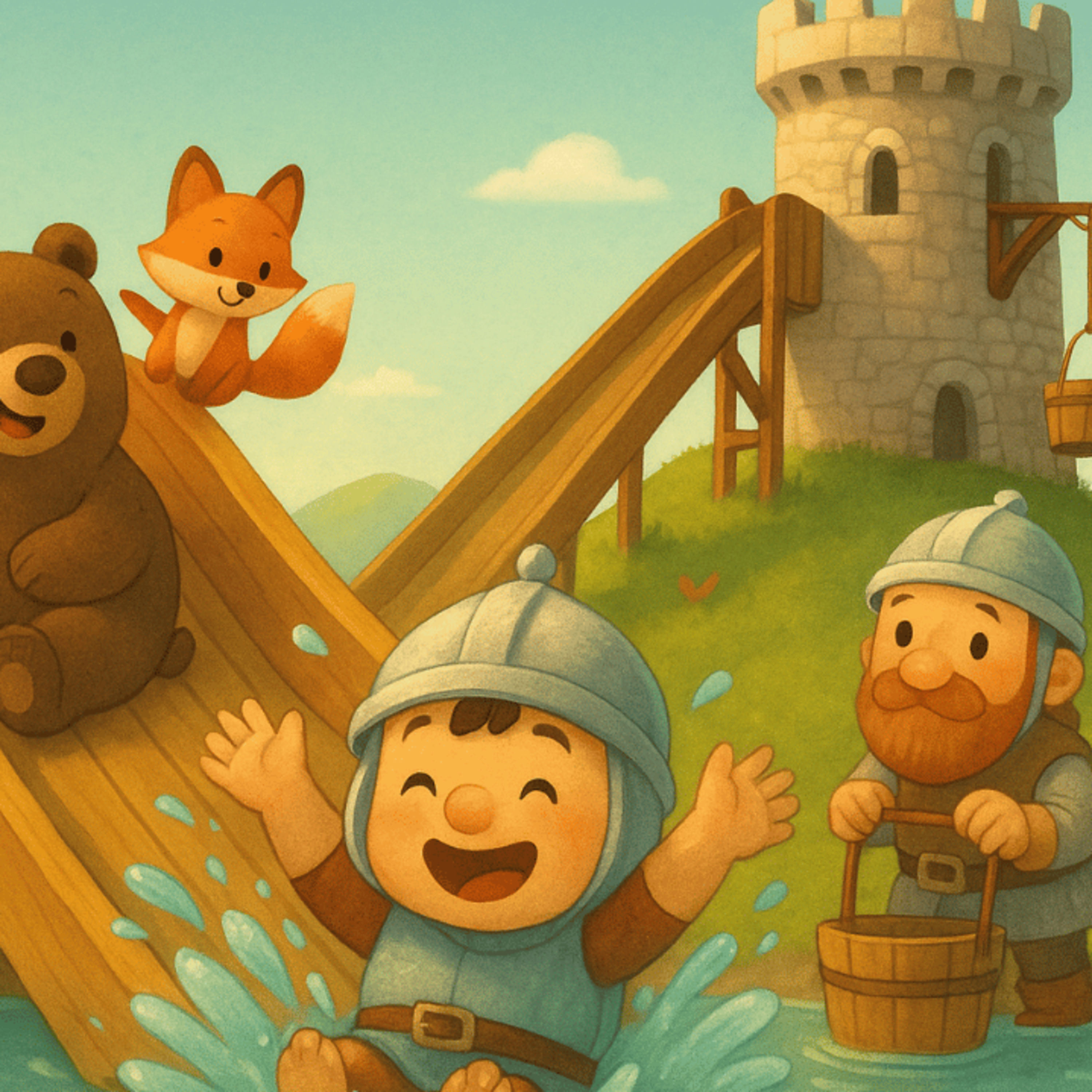 Der kleine Ritter Bertram & die Rutsche in den See | „Gute Nacht“-Geschichte”