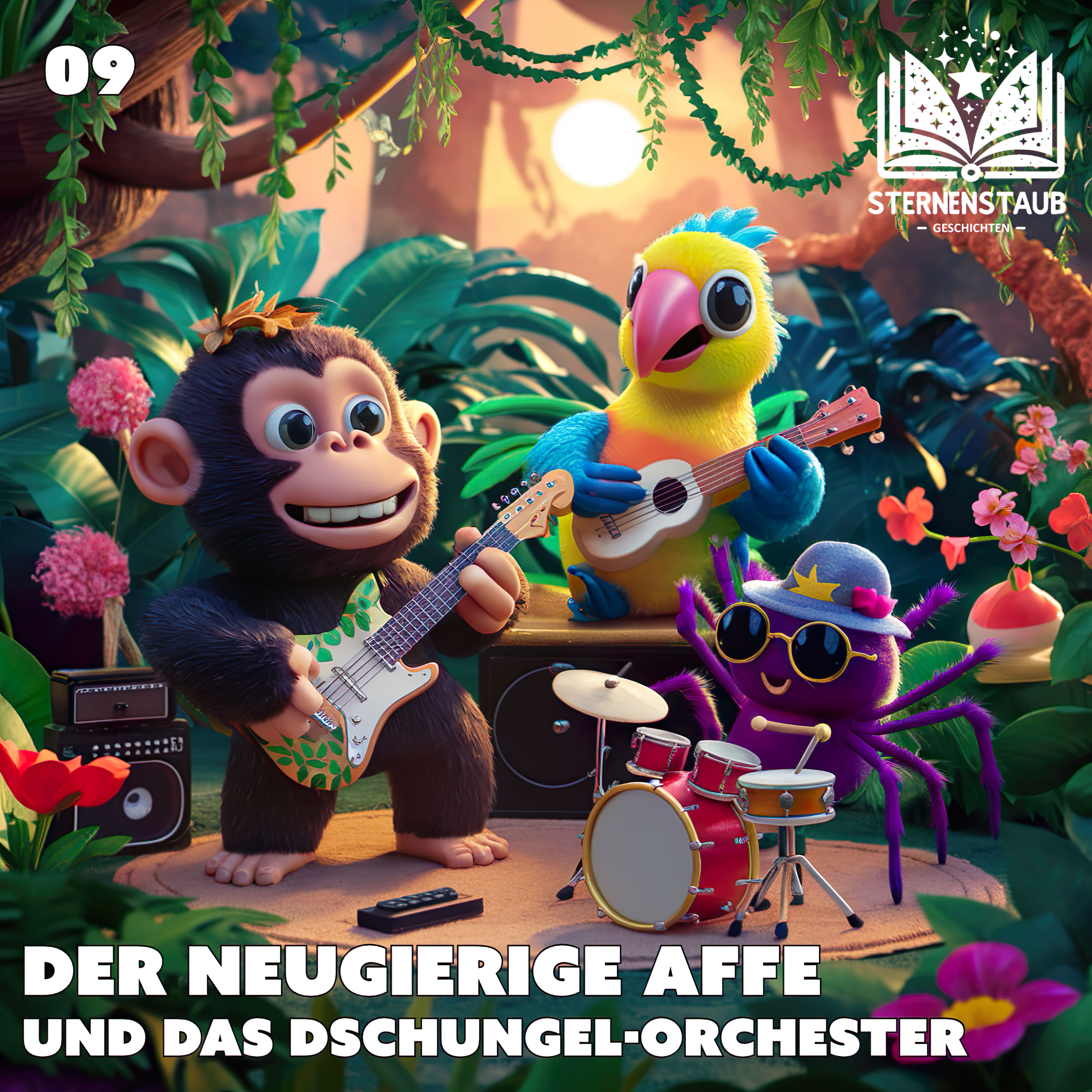 Der neugierige Affe und das Dschungel-Orchester