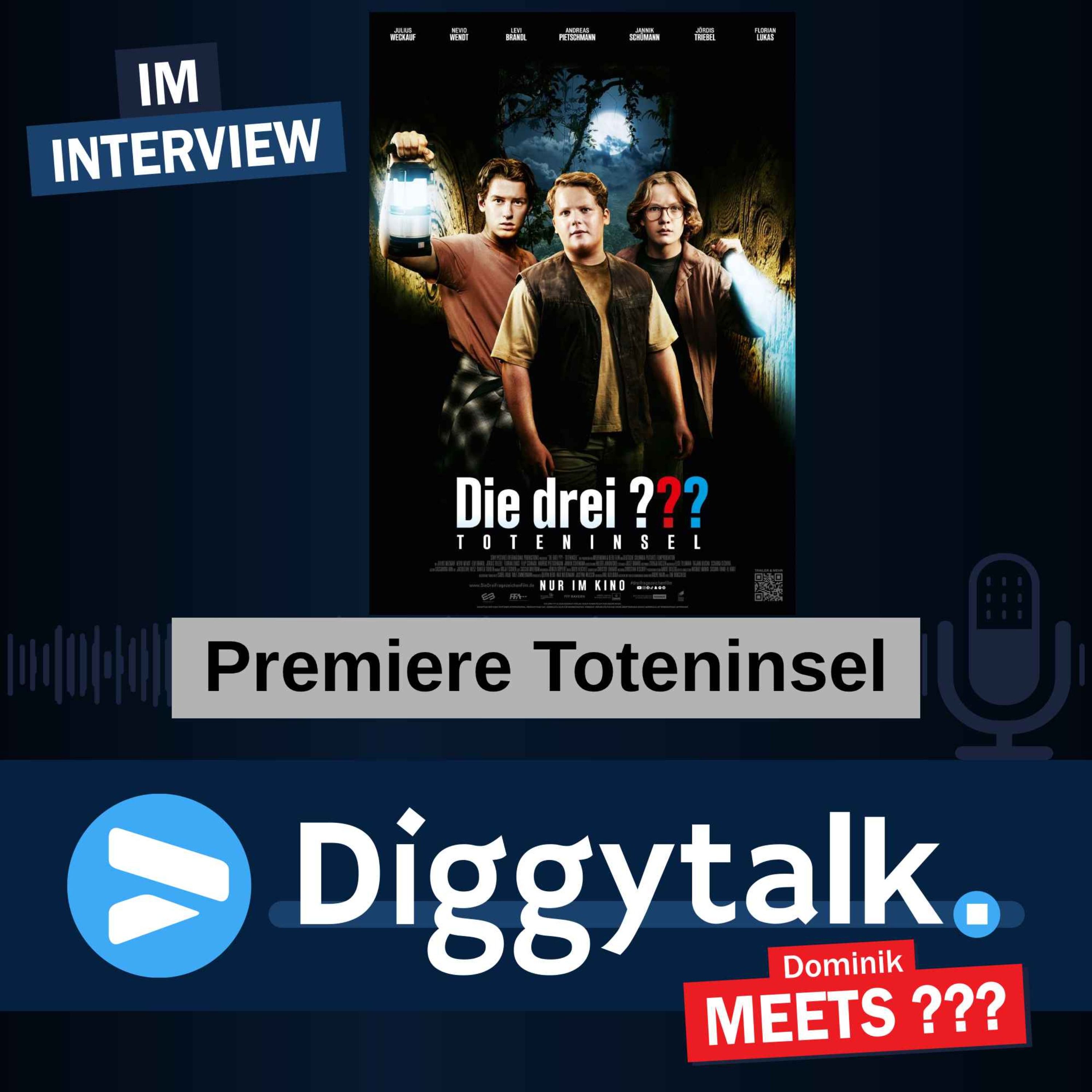 Die drei ??? Filmpremiere Toteninsel mit Jannik Schümann, Andreas Pietschmann & Tim Dünschede | Diggytalk #122