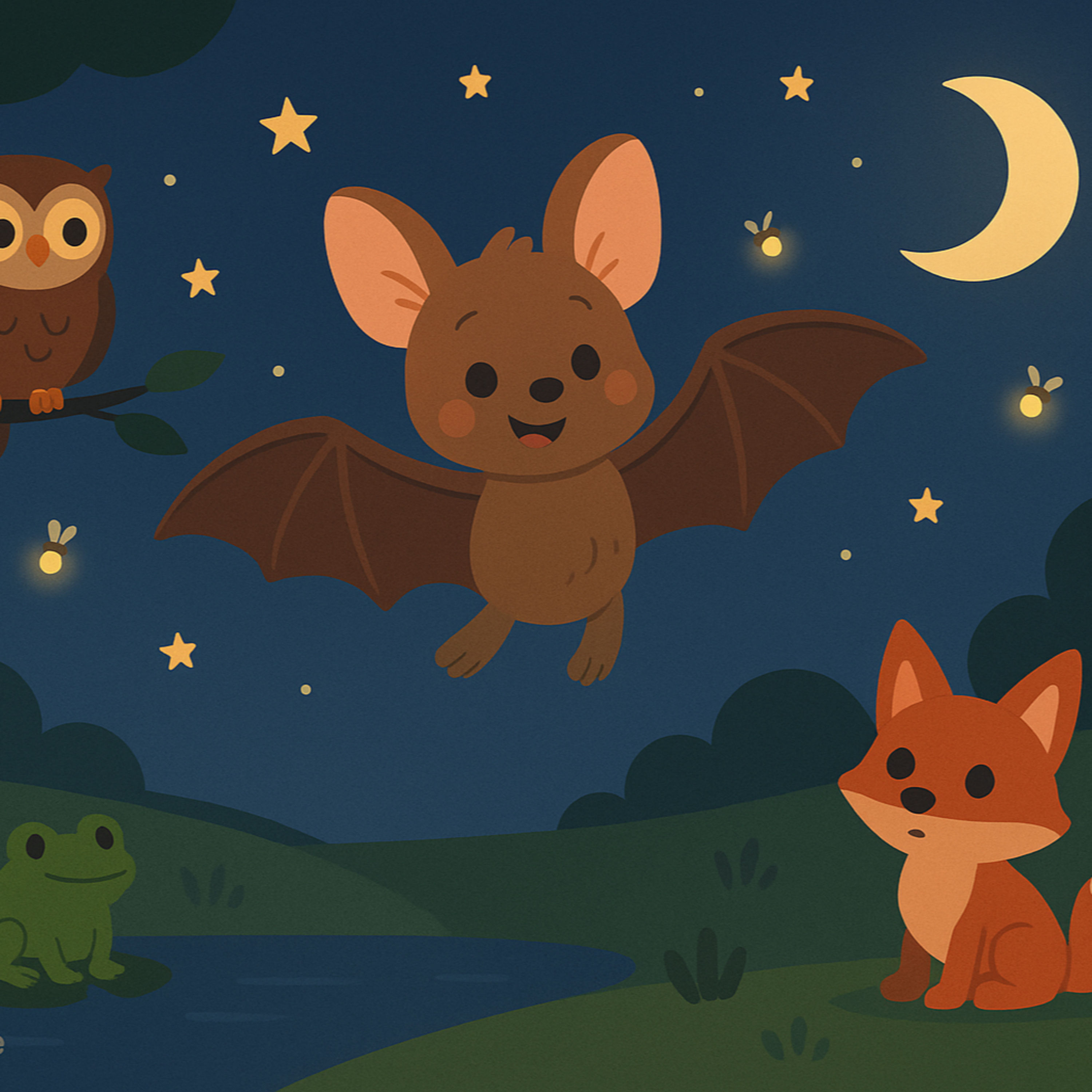 Die kleine Fledermaus Berti – Ein nächtliches Abenteuer | „Gute Nacht“-Geschichte