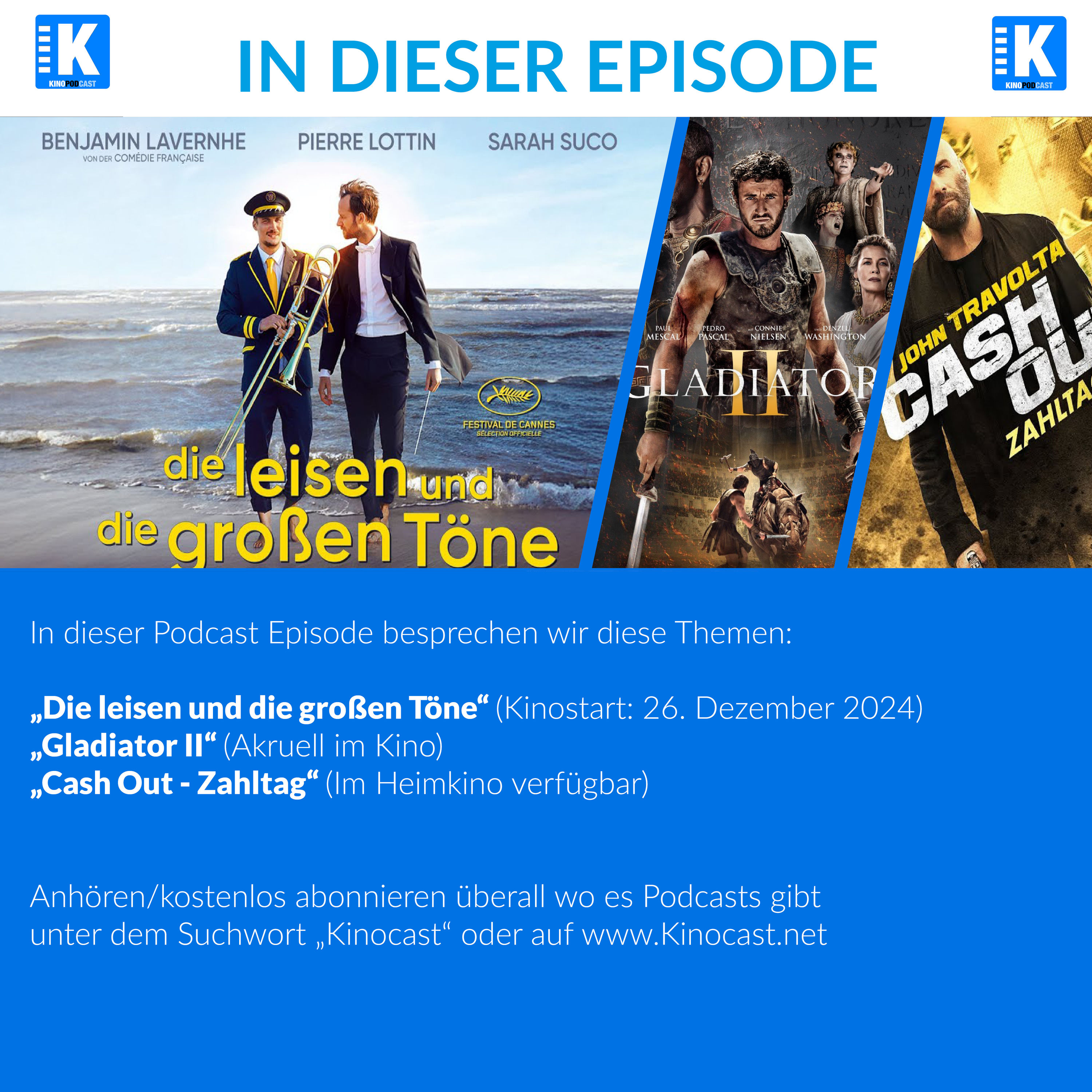 Die leisen und die grossen Toene, Gladiator II, Cash Out