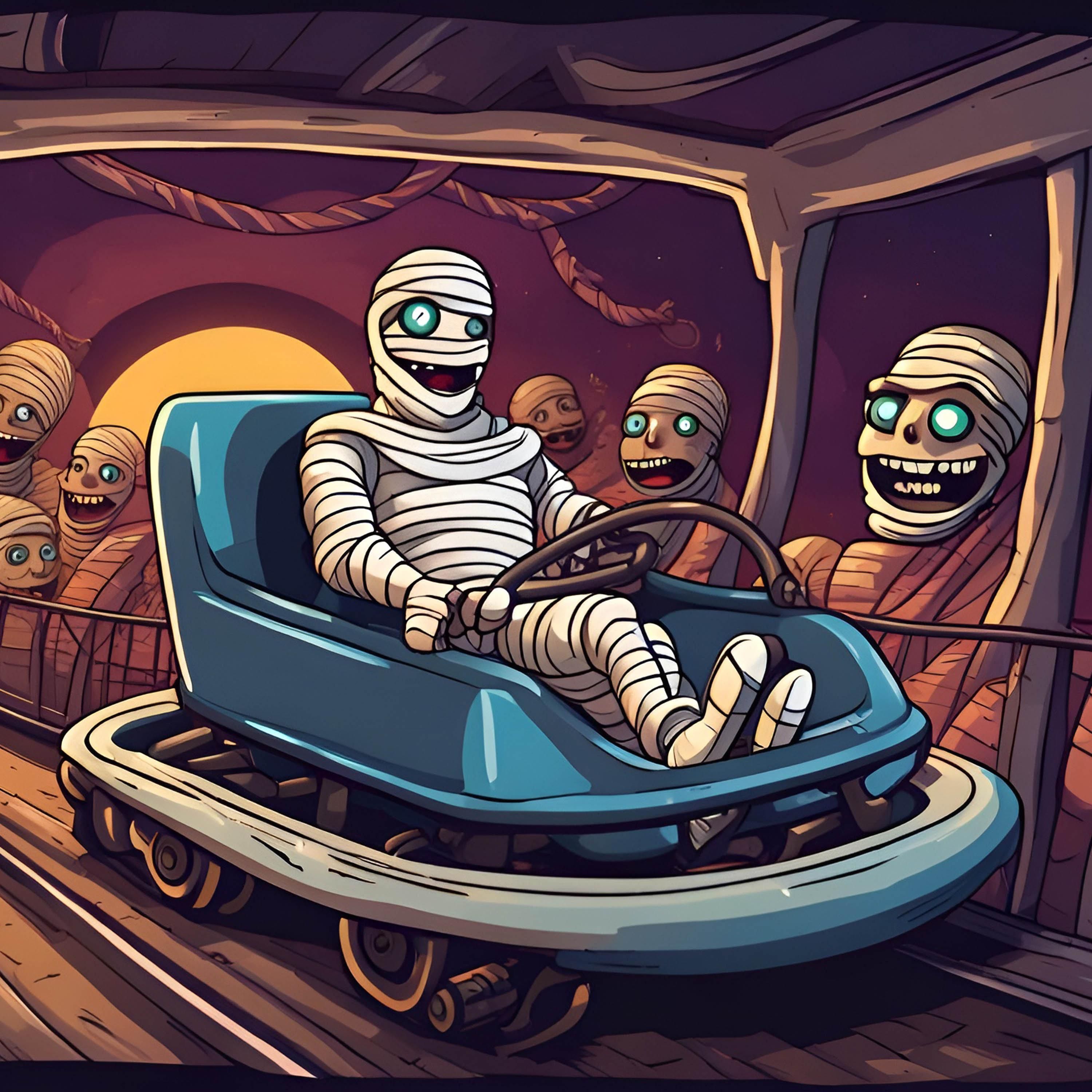 Die Mumie in der Geisterbahn