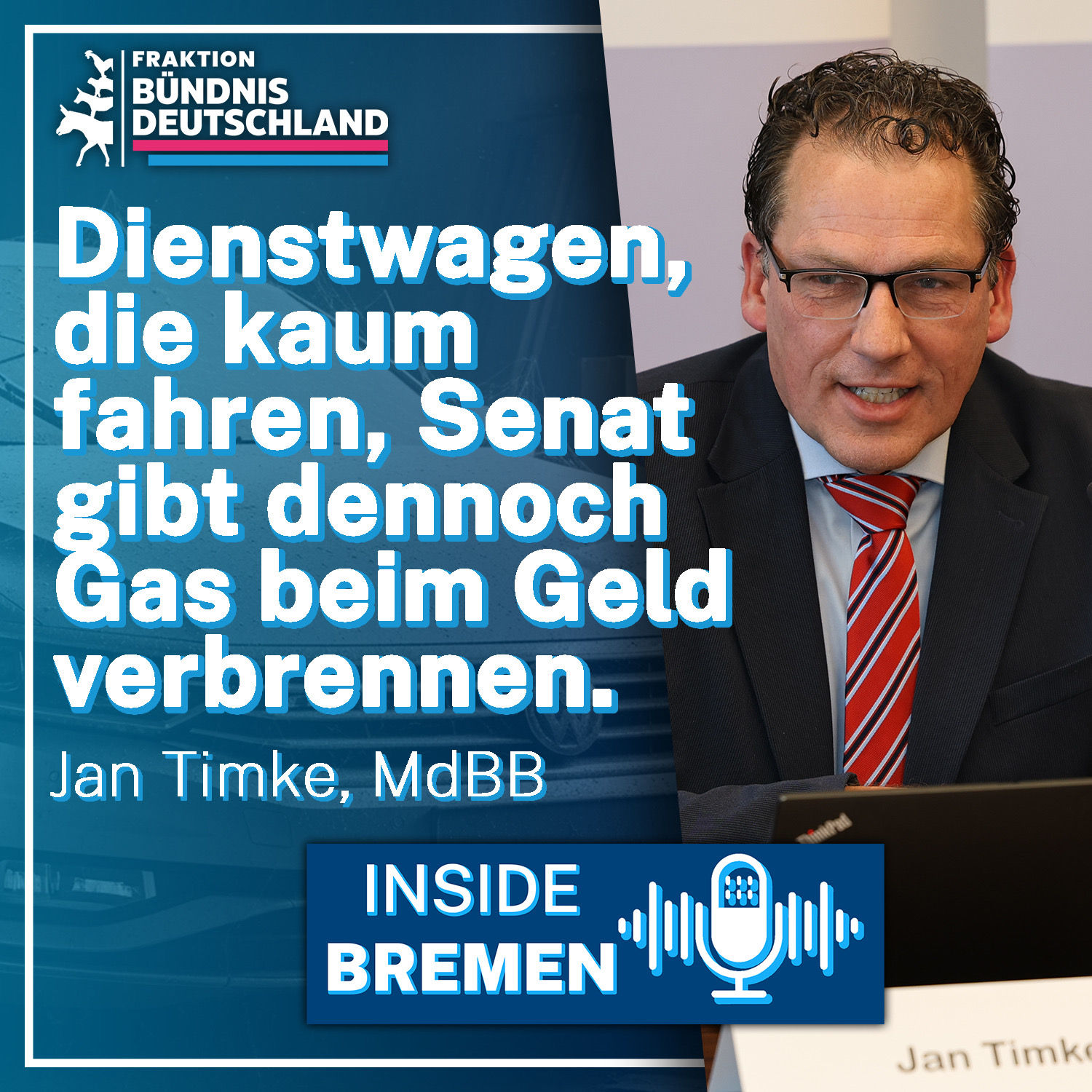 Dienstwagen, die kaum fahren - Senat gibt dennoch Gas beim Geld verbrennen.