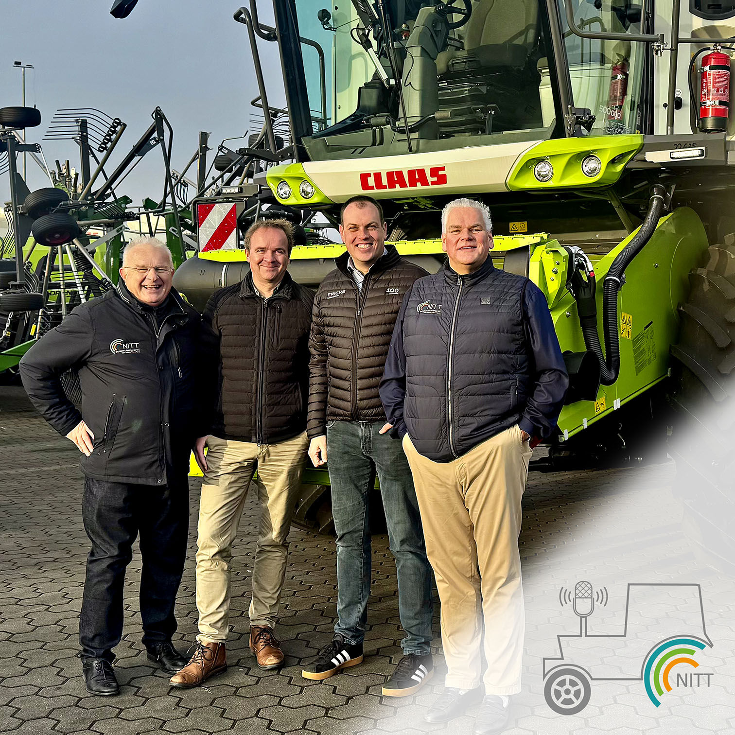 Dieter Dänzer trifft Torge Maschmann von MaschinenParkOnline und Michael Höft vom Fricke Gebrauchtmaschinen-Zentrum