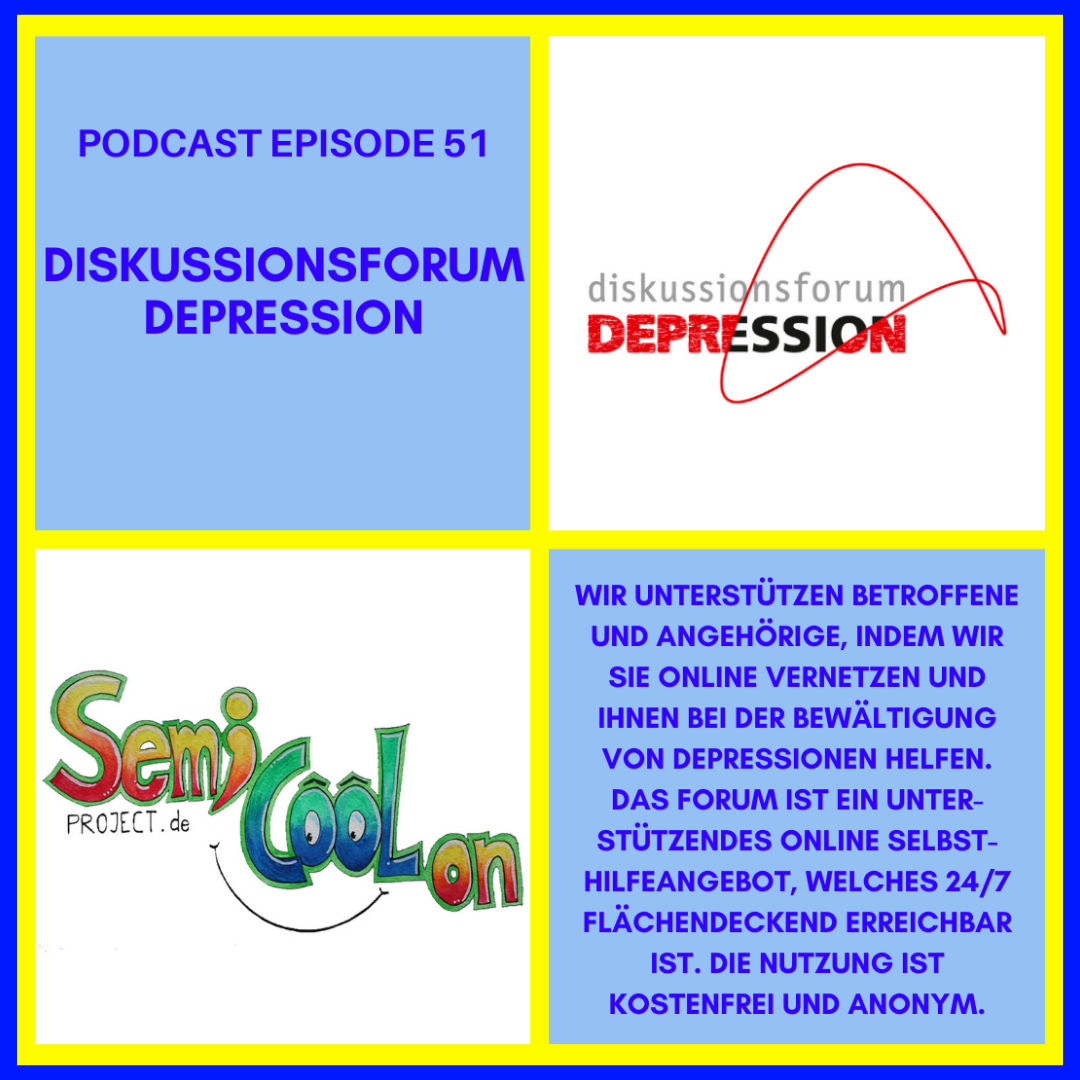Diskussionsforum Depression - online diskutieren und gemeinsam die Depression bewältigen