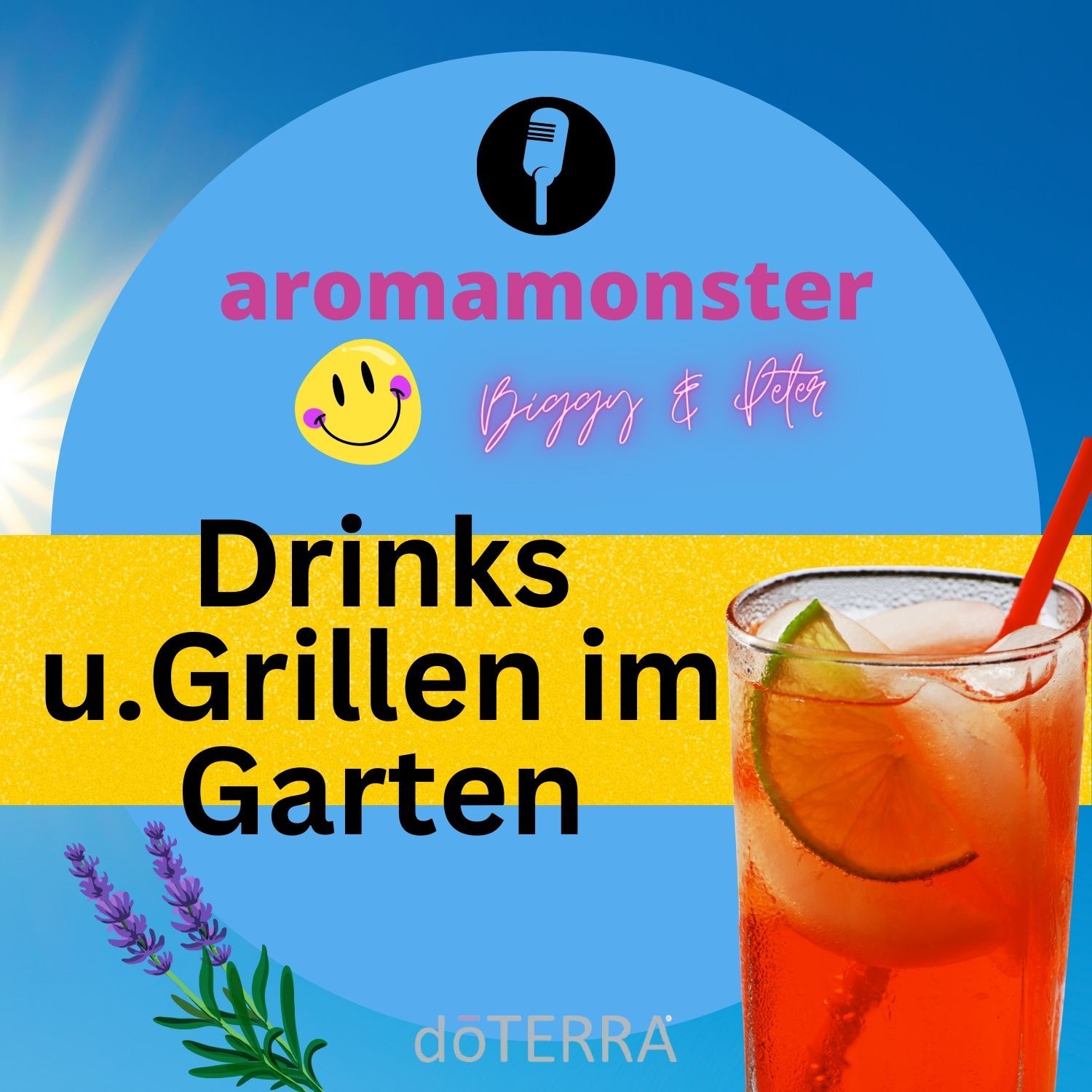 Drinks und Grillen im Garten