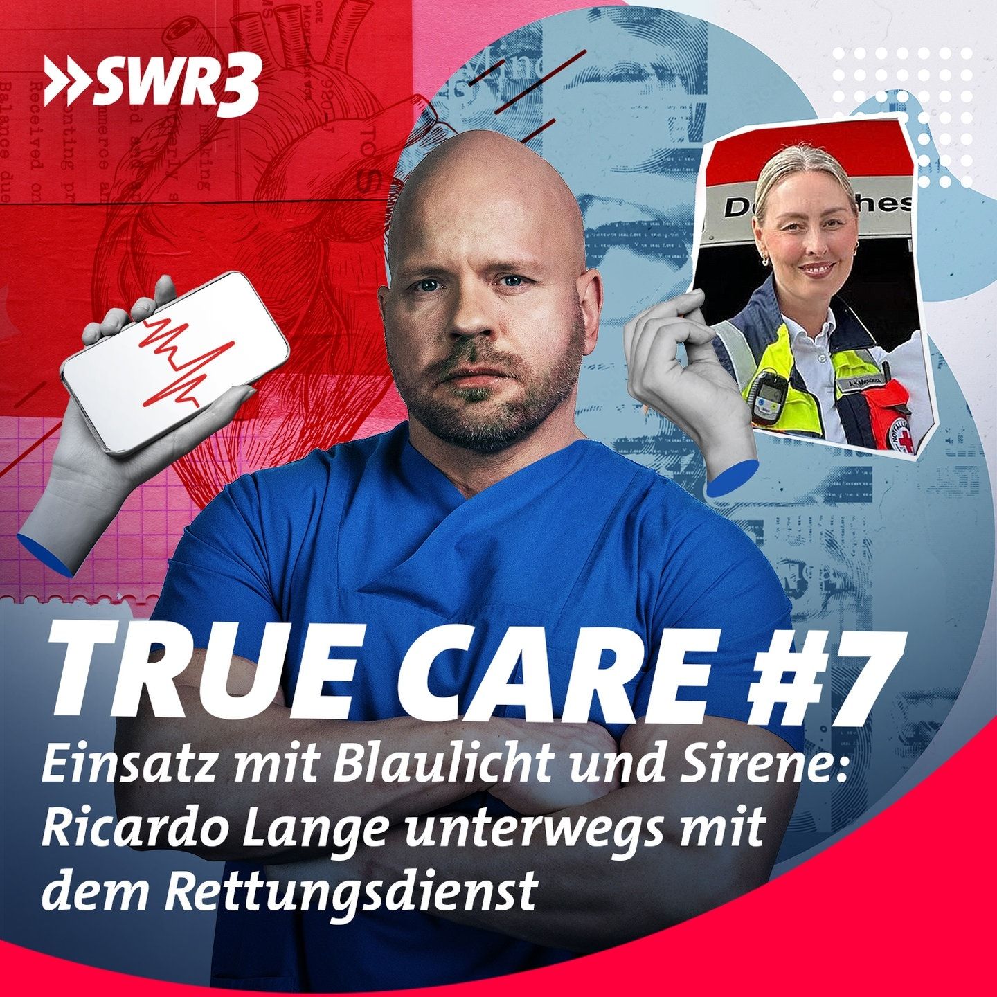 Einsatz mit Blaulicht und Sirene: Ricardo Lange unterwegs mit dem Rettungsdienst