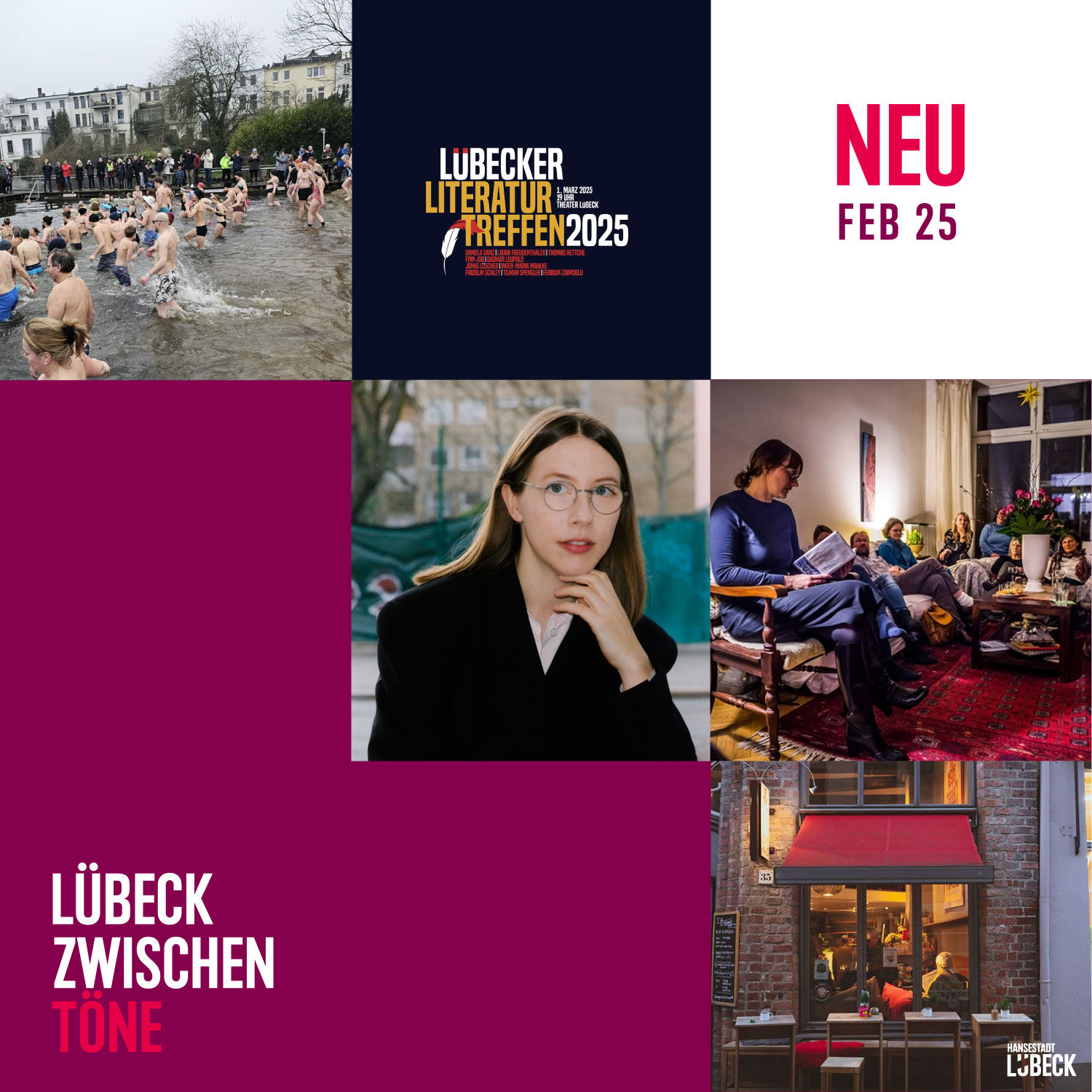 Eisbaden, Literatur und Kaffee im familiären Welterbe im Februar in Lübeck