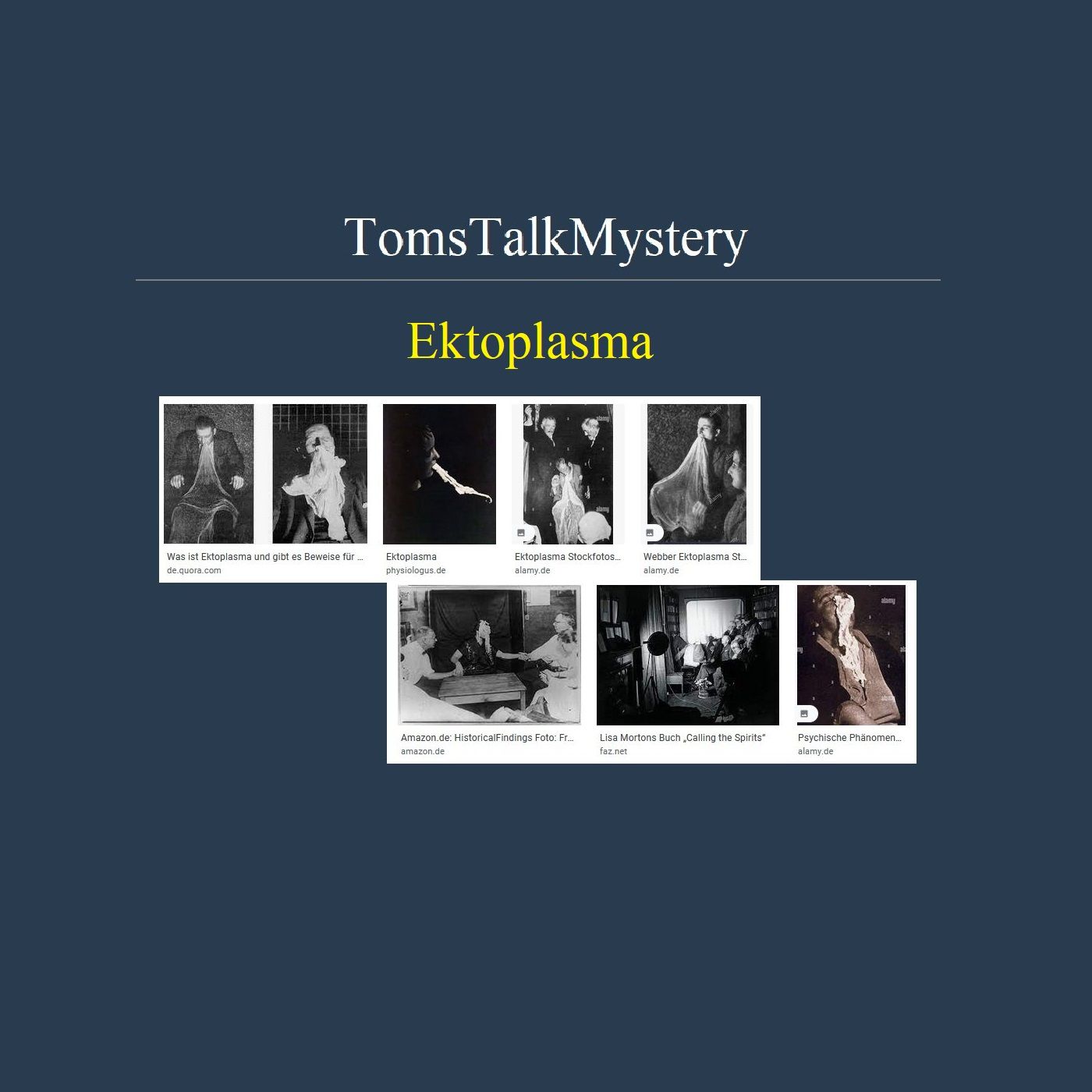 Ektoplasma, die Geister klopfen an ...