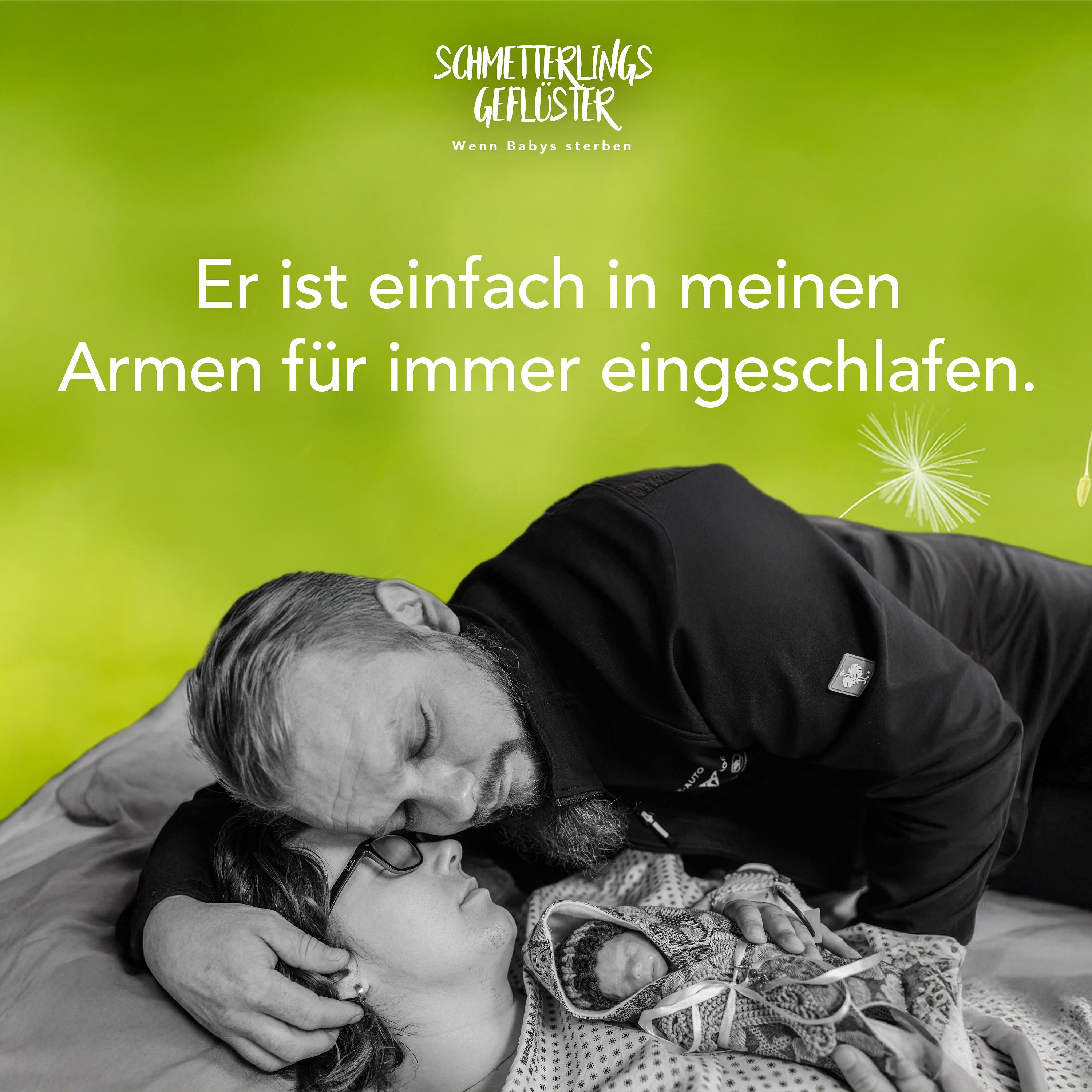 Er ist einfach in meinen Armen für immer eingeschlafen.