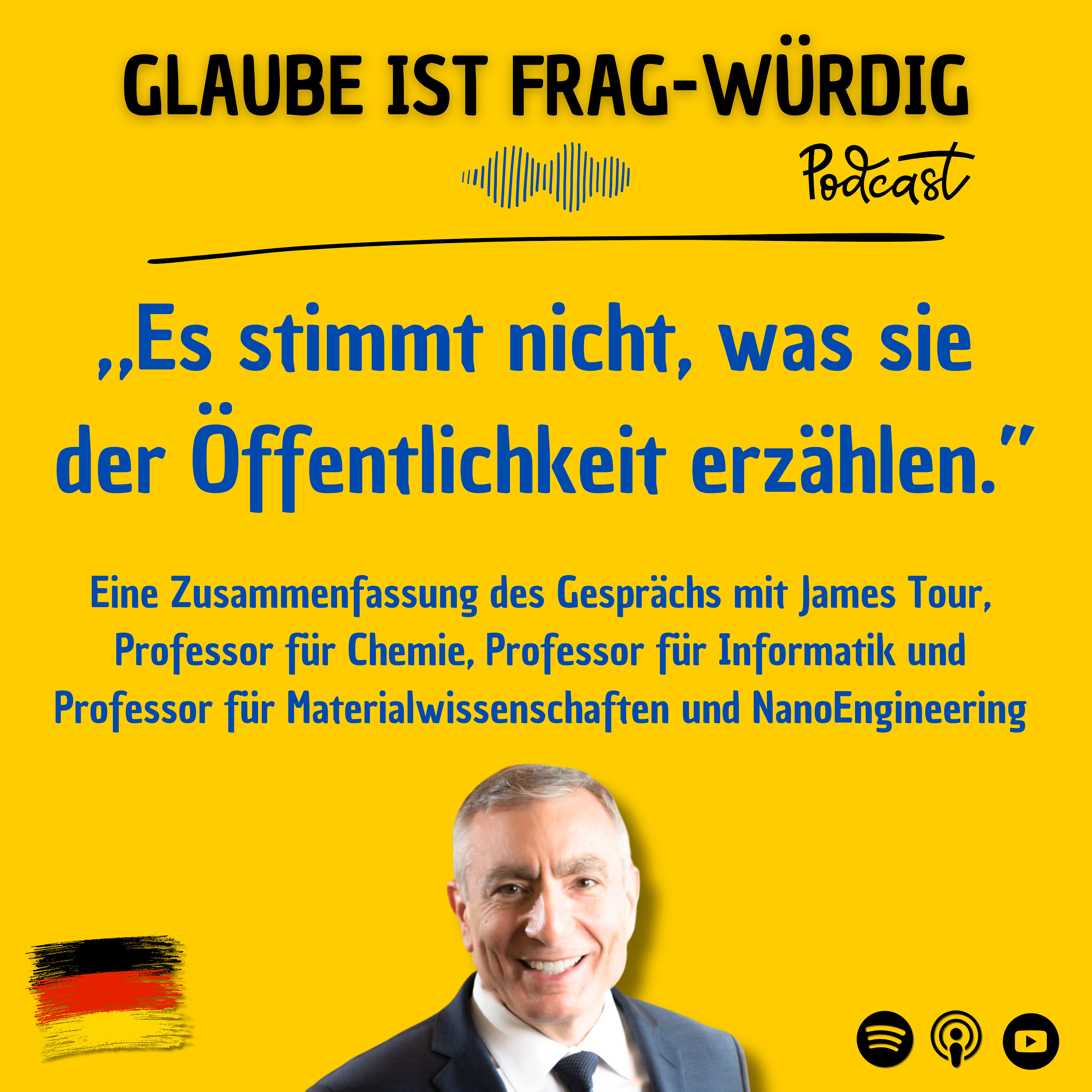 „Es stimmt nicht, was sie der Öffentlichkeit erzählen." - Eine Zusammenfassung des Gesprächs mit James Tour, Professor für Chemie, Professor für Informatik und Professor für Materialwissenschaften und NanoEngineering (Rice University)