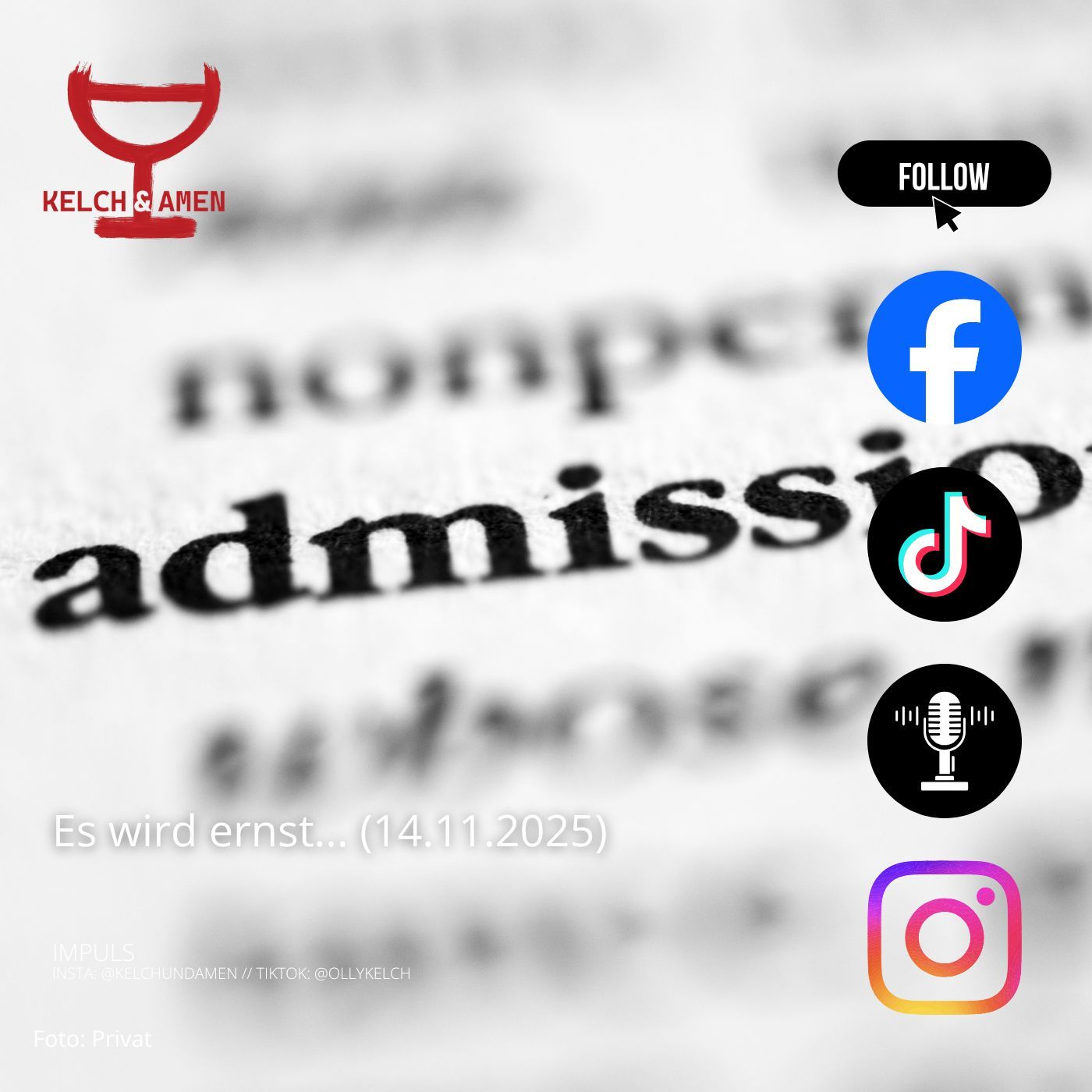 Es wird ernst (14.11.2025)