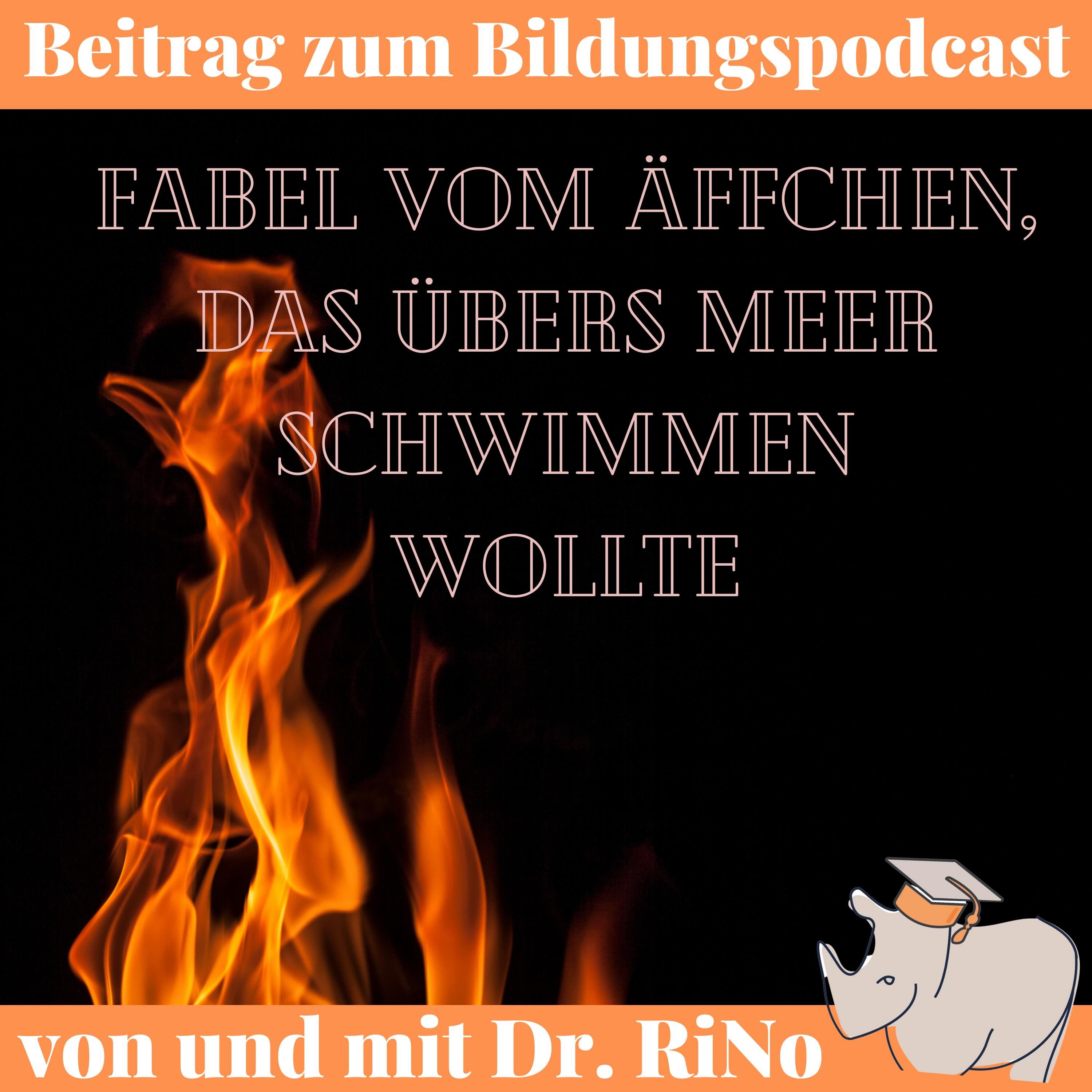 Fabel vom Äffchen, das übers Meer schwimmen wollte