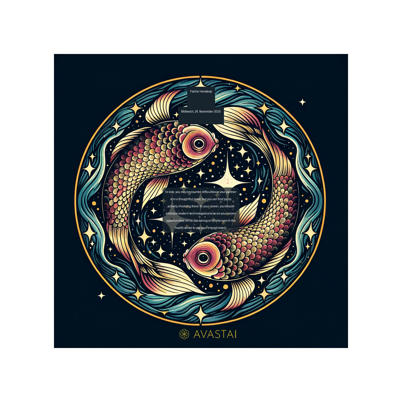 Fische Horoskop für den Mittwoch, 26. November 2025: