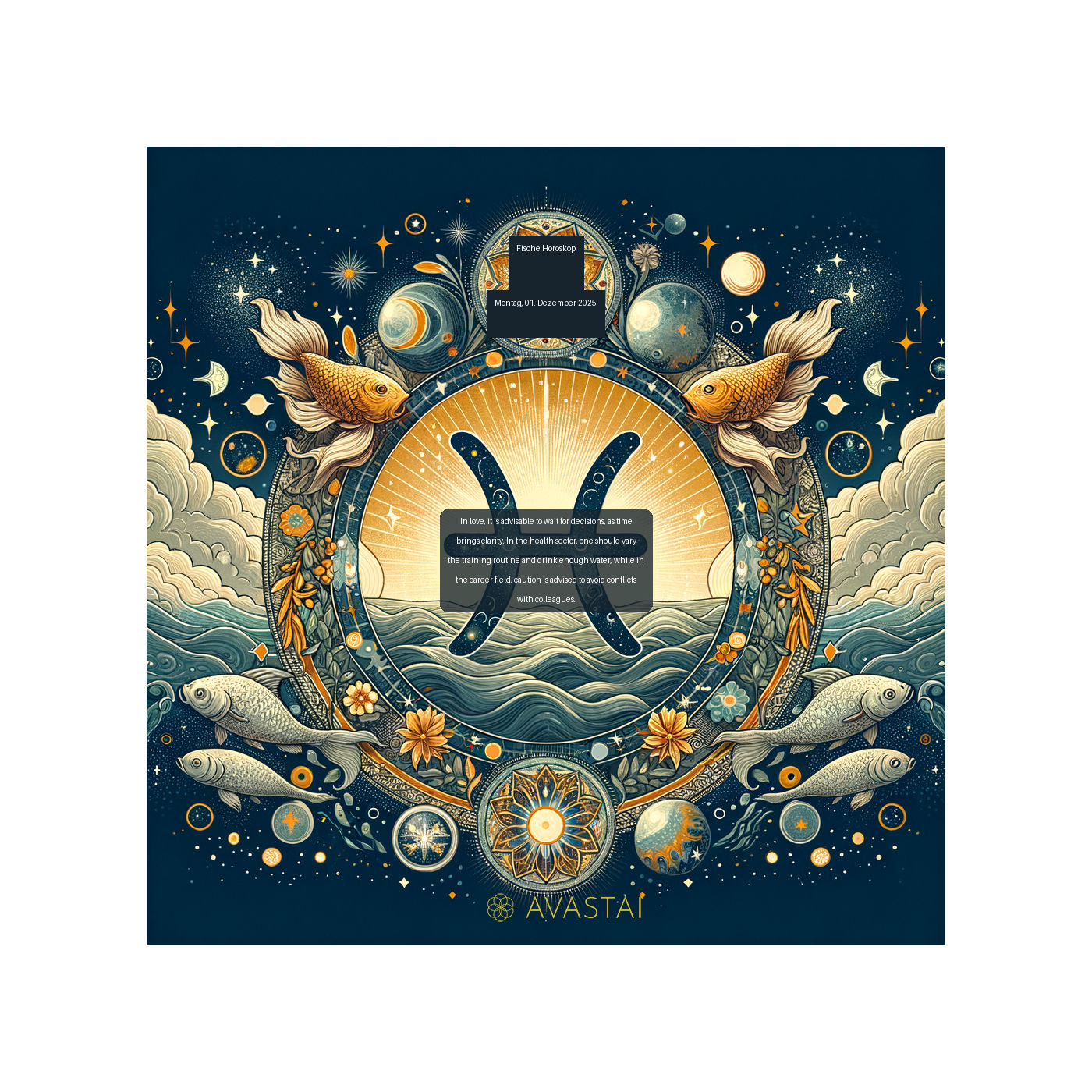 Fische Horoskop für den Montag, 01. Dezember 2025: