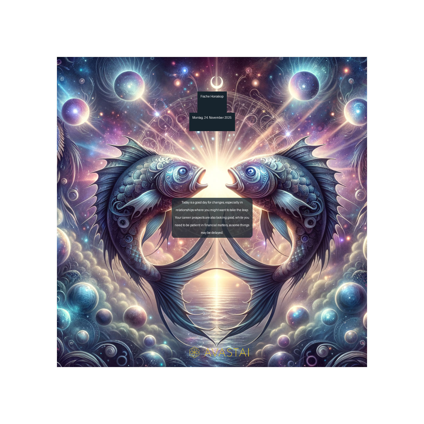 Fische Horoskop für den Montag, 24. November 2025: