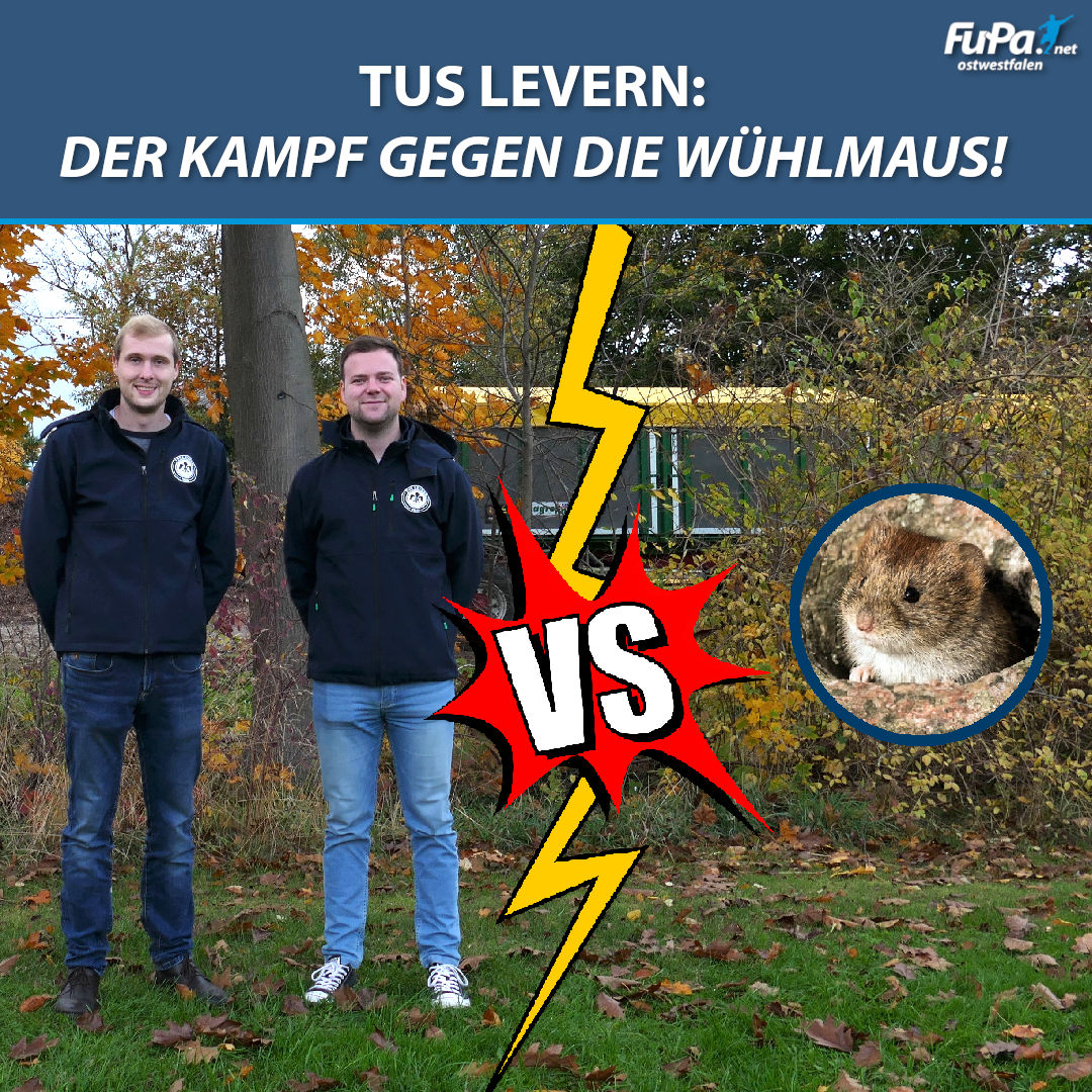 Flügelzange OWL beim TuS Levern. In besonderer Mission: Kampf gegen die Wühlmaus!