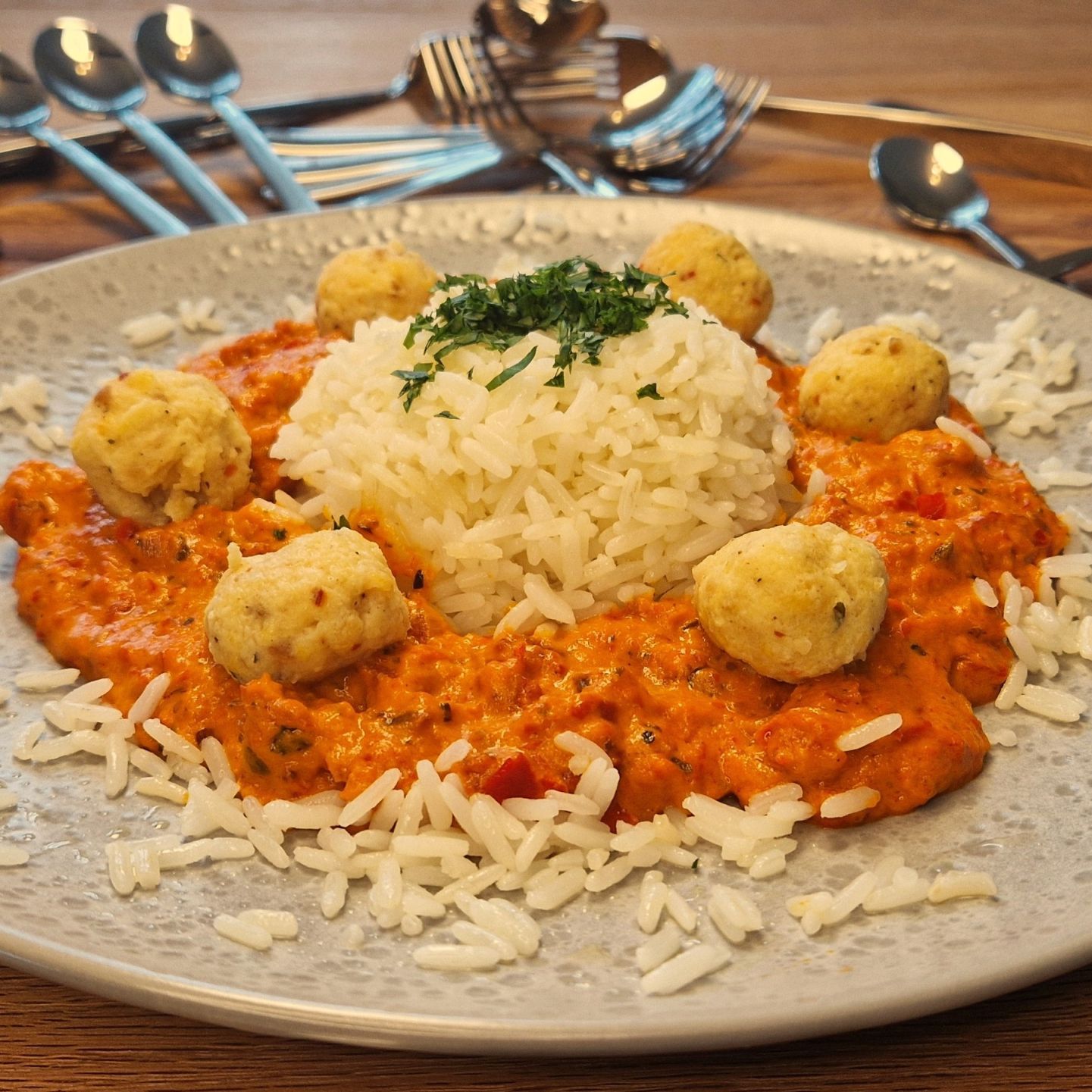 Folge 126 - Vegetarische Markklößchen in Ajvar-Sucuk-Sauce