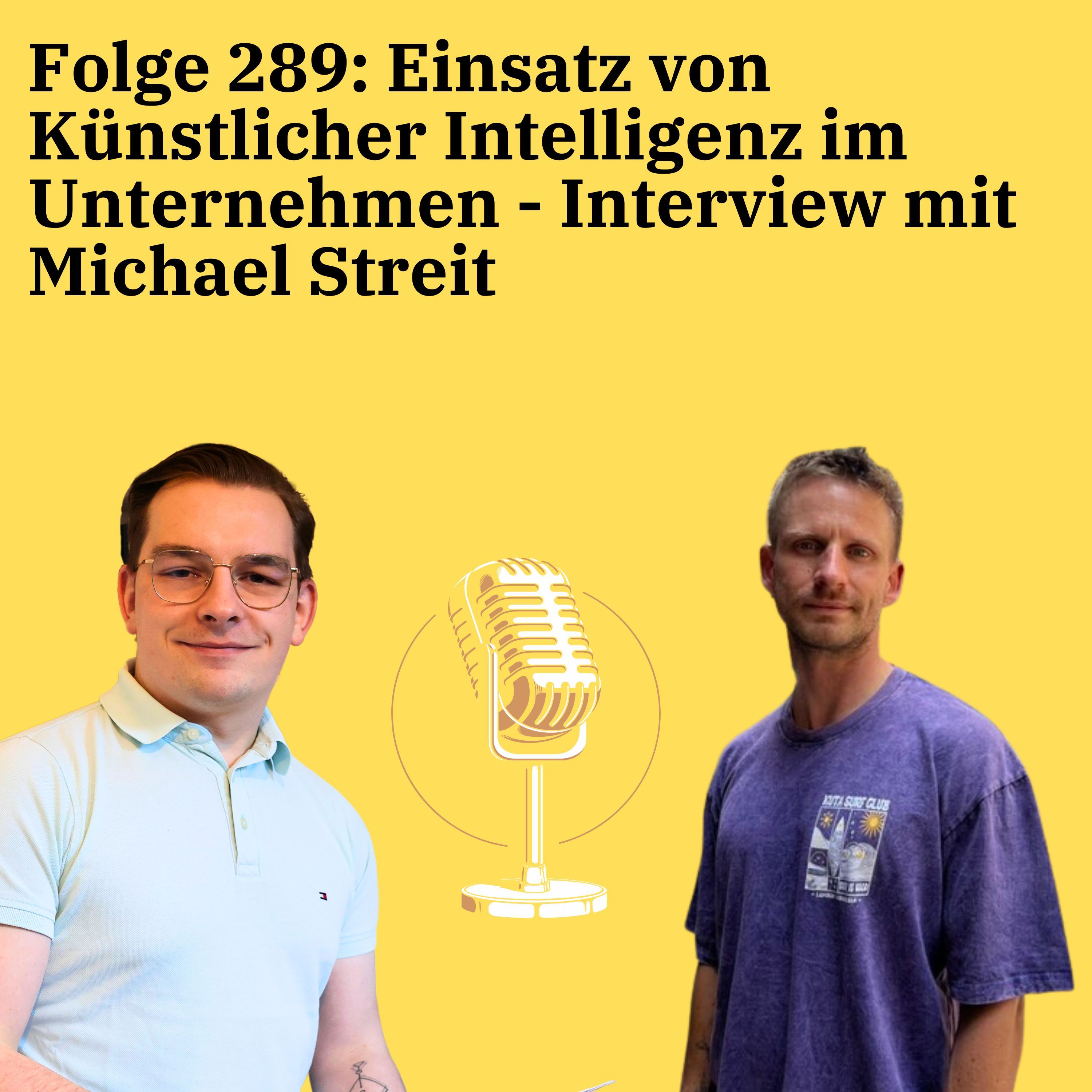 Folge 289: Einsatz von Künstlicher Intelligenz im Unternehmen - Interview mit Michael Streit