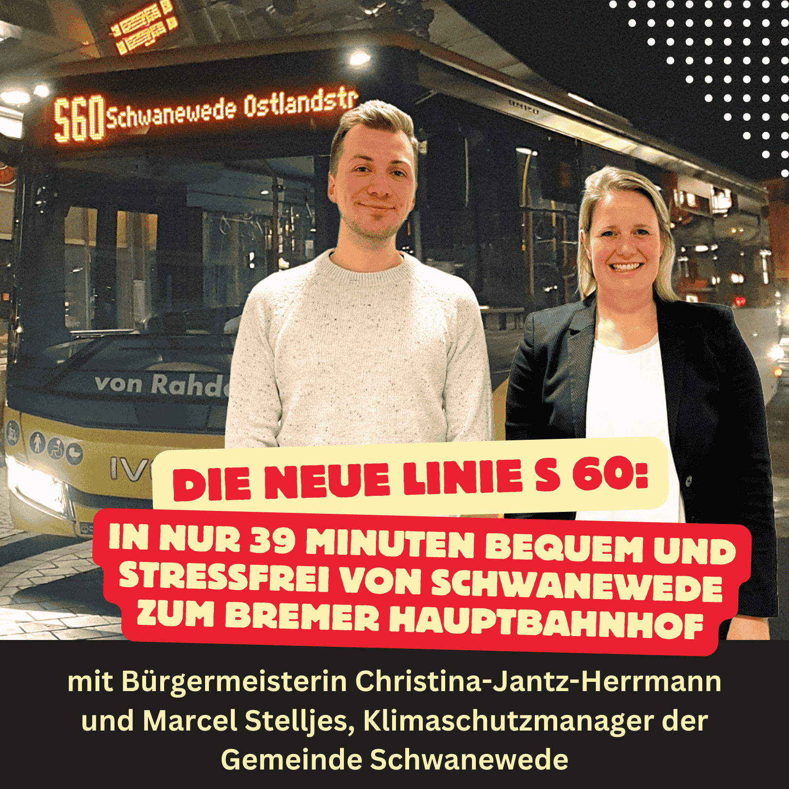Folge 30: Die neue Linie S 60 - in nur 39 Minuten bequem und stressfrei von Schwanewede zum Bremer Hauptbahnhof