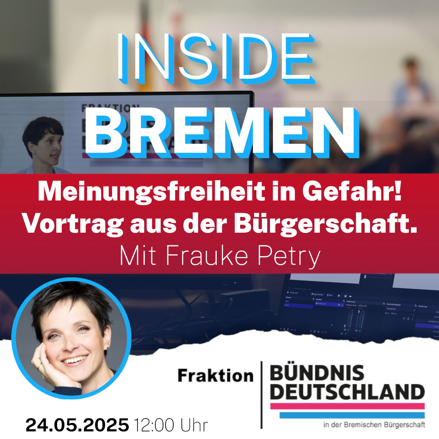 Frauke Petry: Meinungsfreiheit in Gefahr! Vortrag aus der Bremischen Bürgerschaft.