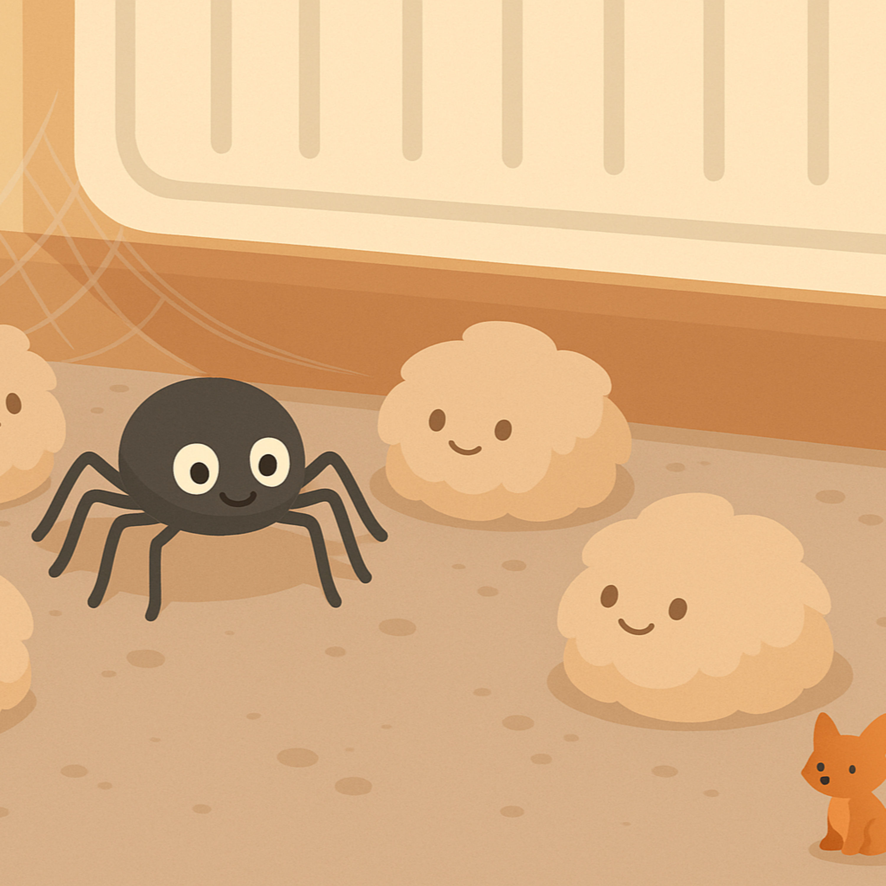 Fridolin, die kleine Hausspinne & die Wollmäuse im Staubpalast | „Gute Nacht“-Geschichte