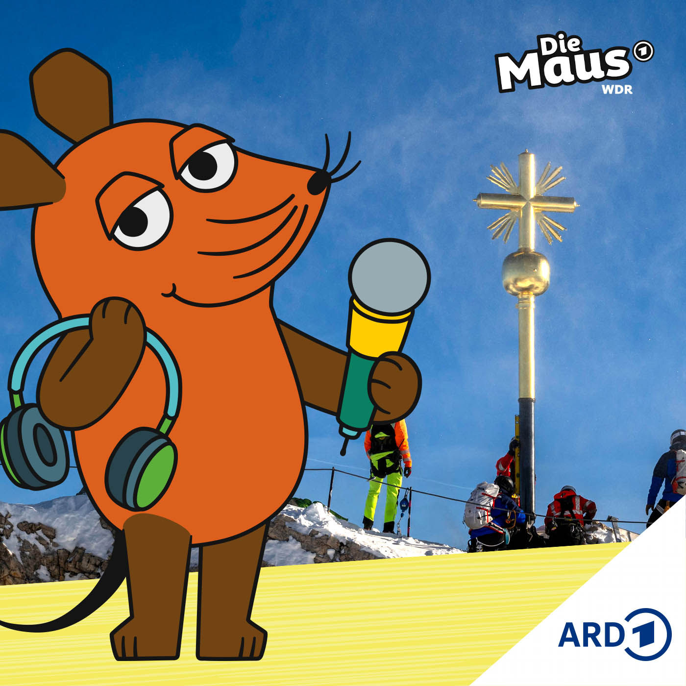 Frisches Gold - das Gipfelkreuz auf der Zugspitze ist erneuert worden