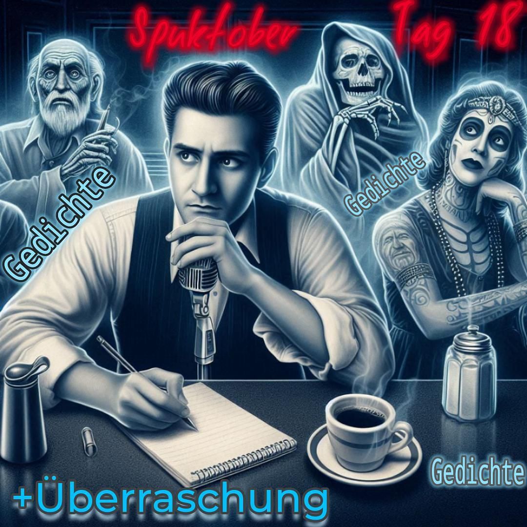 Geister Cafè - Spuktober 2024 Tag 18 Gedichte, Gedichte und eine Überraschungsgeschichte