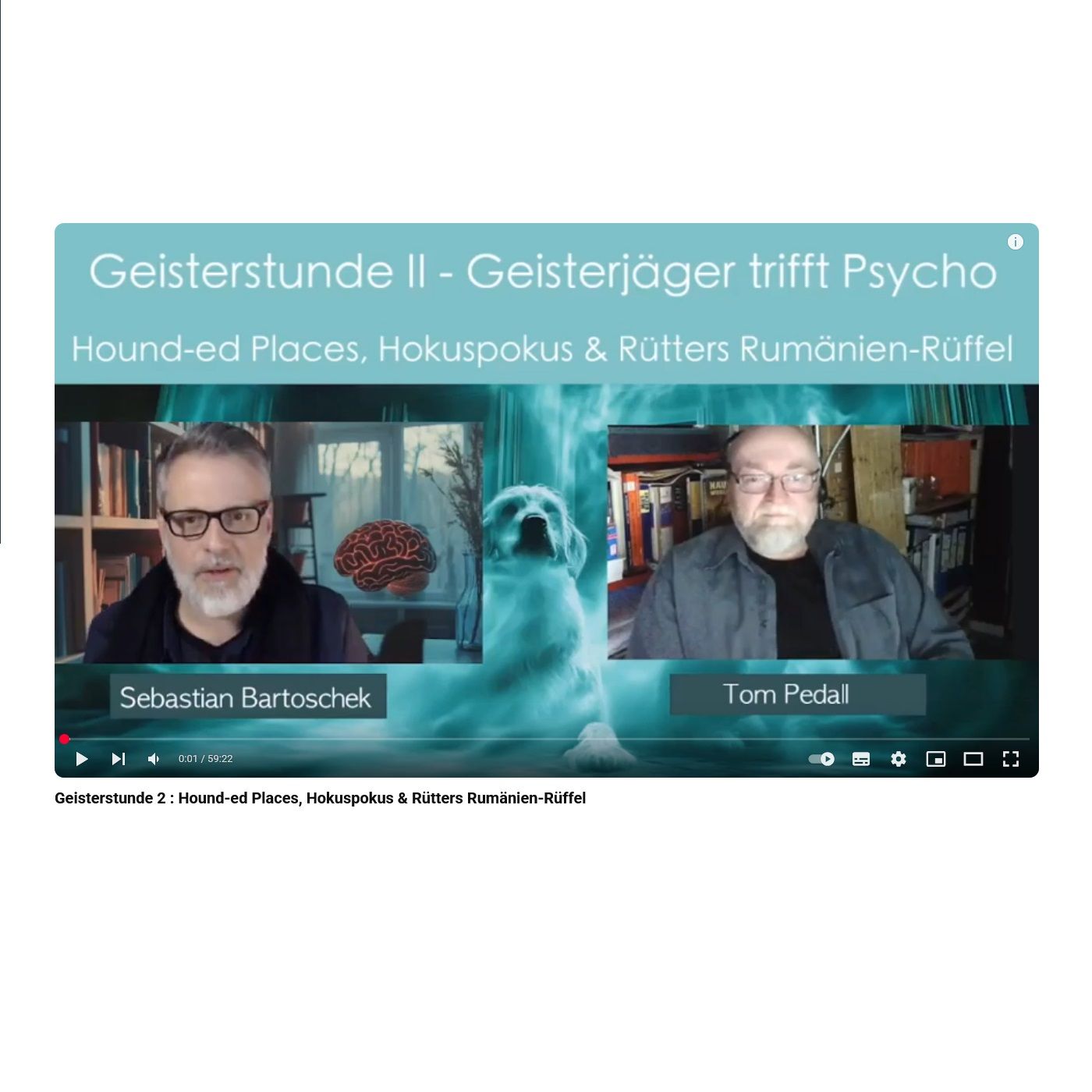 Geisterstunde II : Hound-ed Places, Hokuspokus & Rütters Rumänien-Rüffel