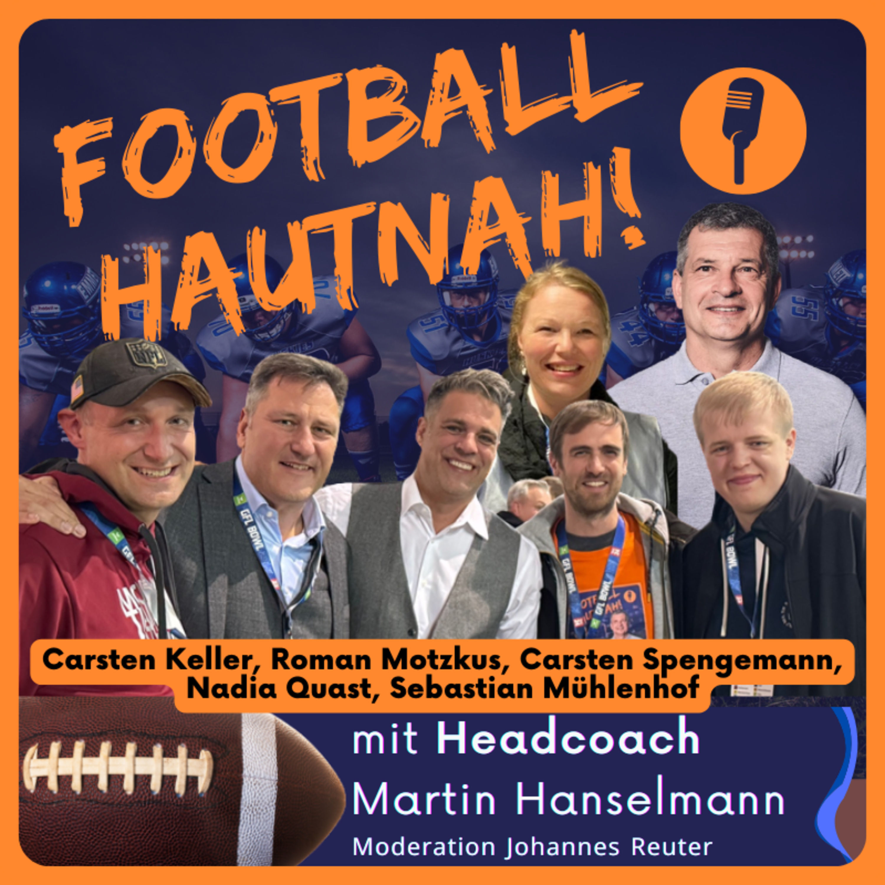 GFL Bowl mit u.a. Roman Motzkus, Carsten Spengemann (#88) Nadia Quast, Sebastian Mühlenhof, Carsten Keller.