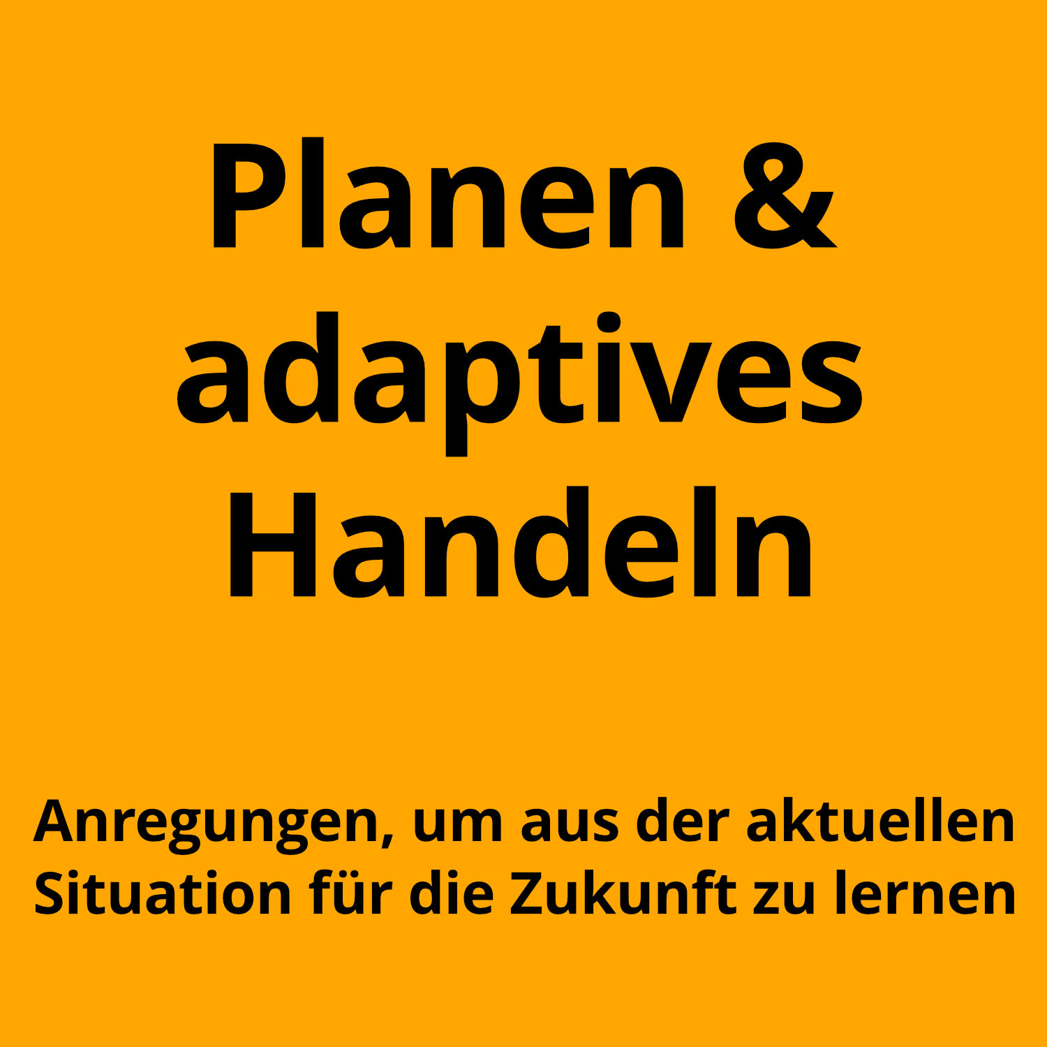 Gut geplant, ist halb gewonnen