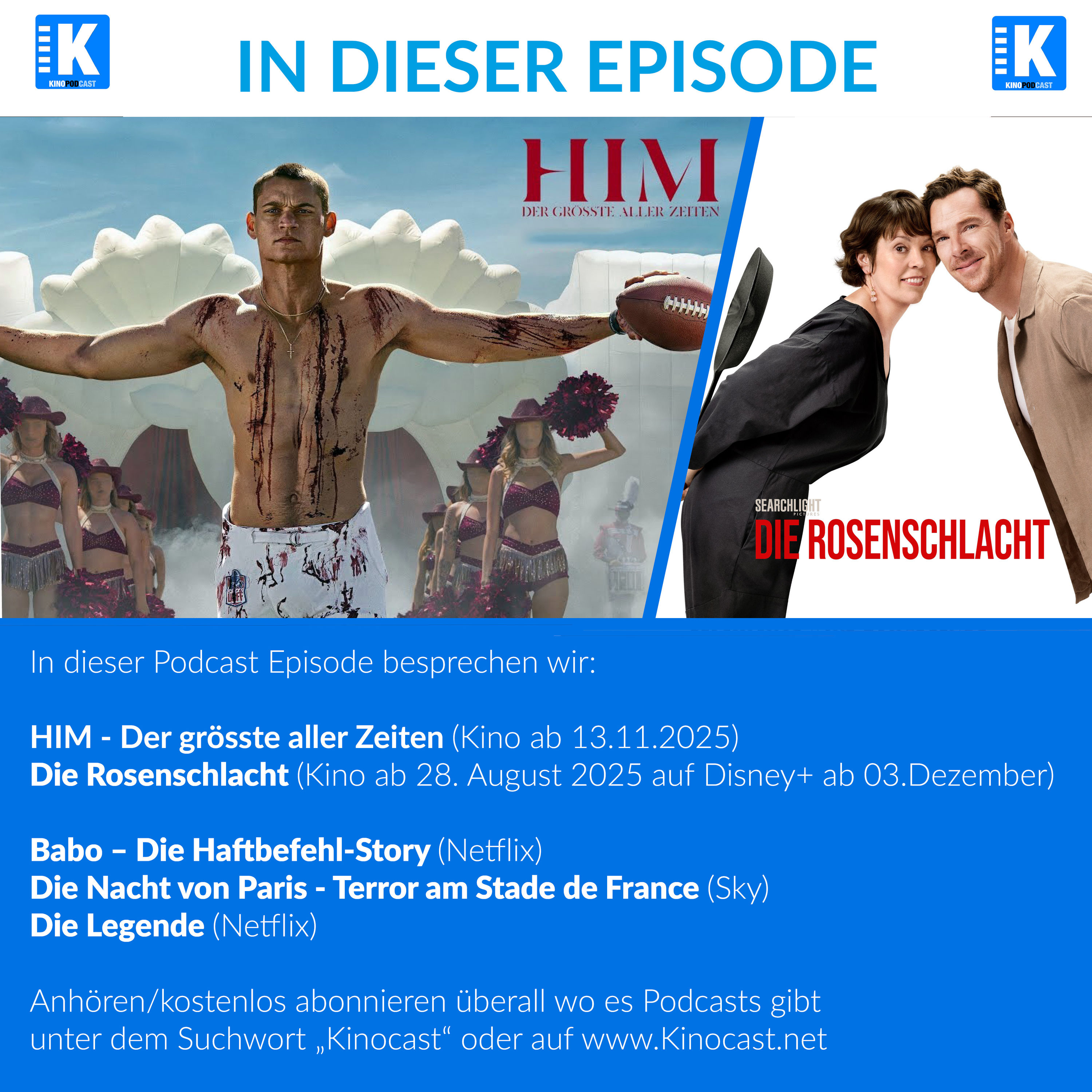 Him - Der Größte aller Zeiten | Die Rosenschlacht | Babo – Die Haftbefehl Story | Die Nacht von Paris - Terror am Stade de France | Die Legende