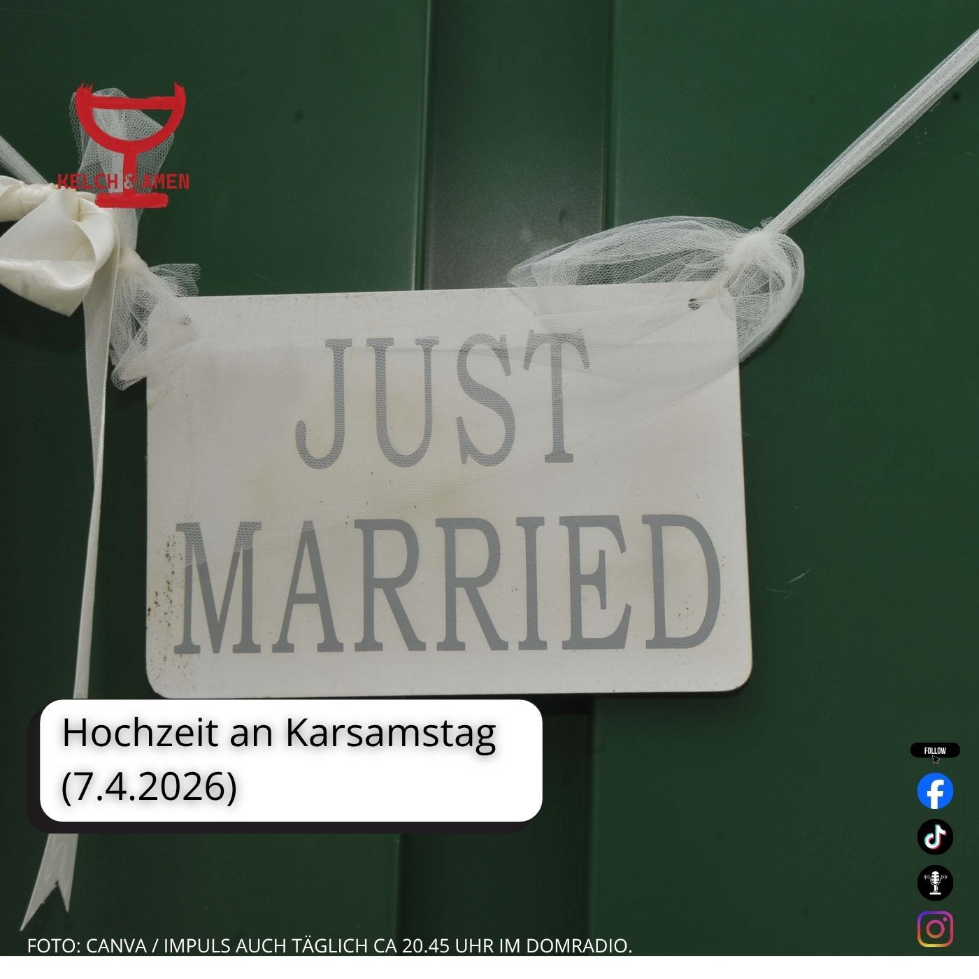 Hochzeit an Karsamstag (7.4.2026)