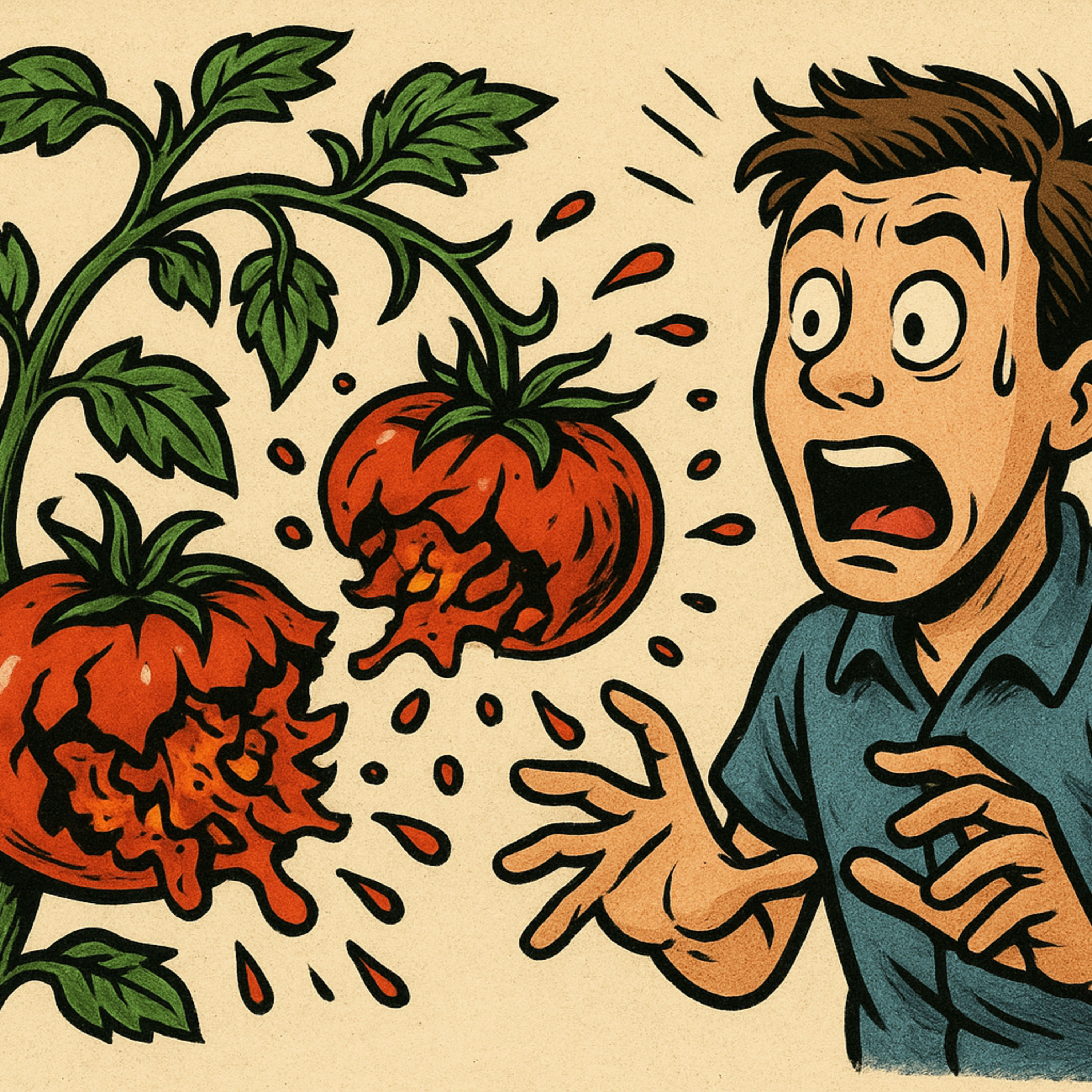 Huch jetzt ist sie geplatzt!!! Warum platzen Tomaten?