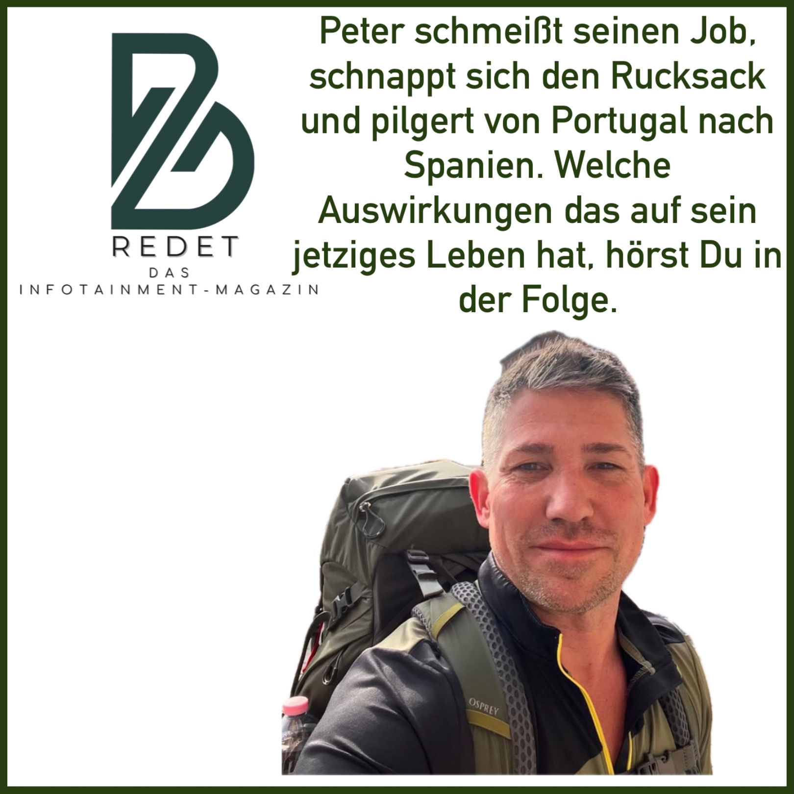 "Ich bin dann mal weg!", wie man durchs „Pilgern“ wieder zu sich selbst findet, in hektischen Zeiten.