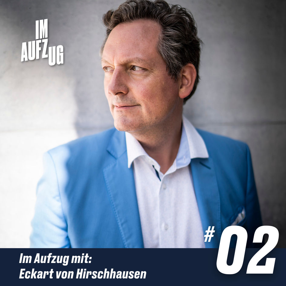 Im Aufzug mit Eckart von Hirschhausen
