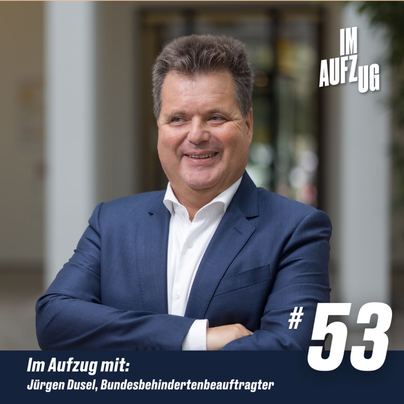 Im Aufzug mit Jürgen Dusel