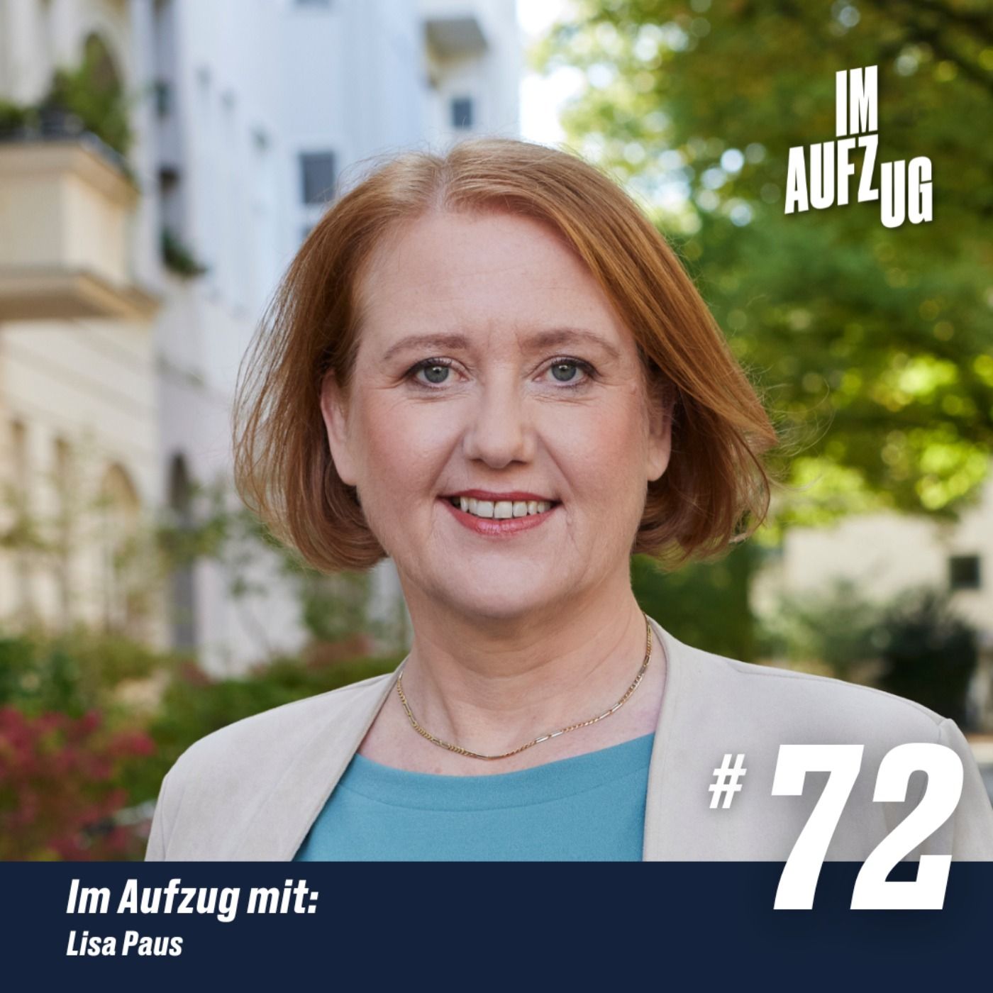 Im Aufzug mit Lisa Paus (Bundesministerin für Familie, Senioren, Frauen und Jugend)